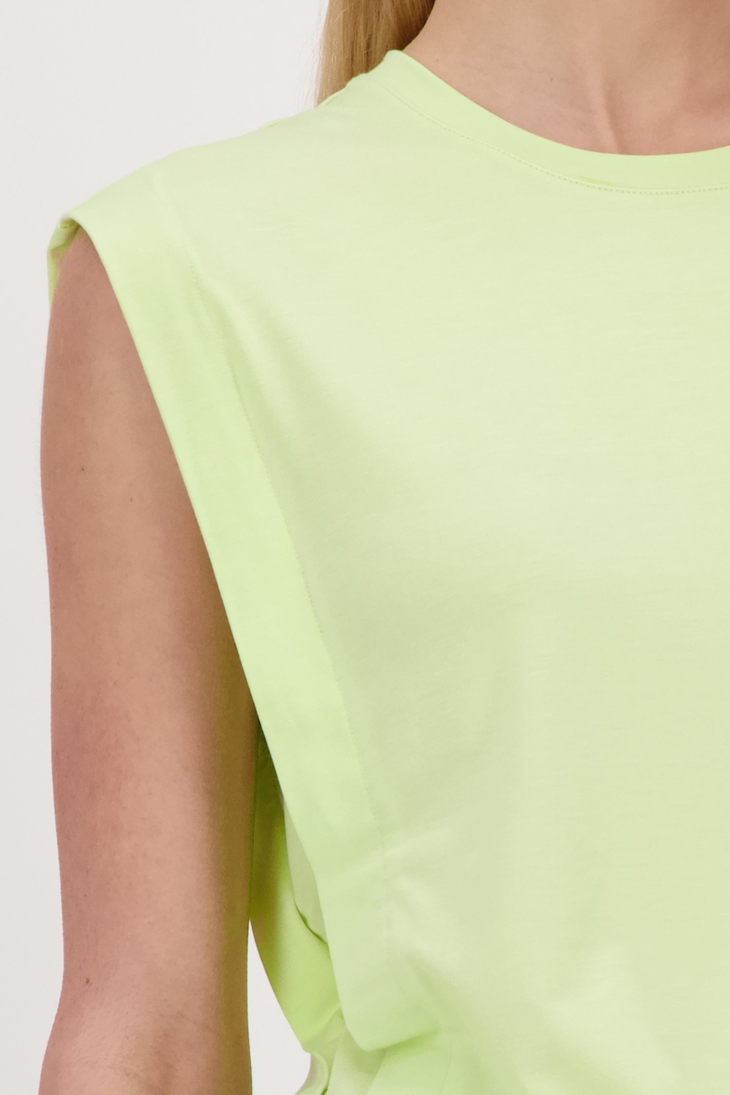 T-shirt sans manches vert citron de Liberty Island pour Femmes