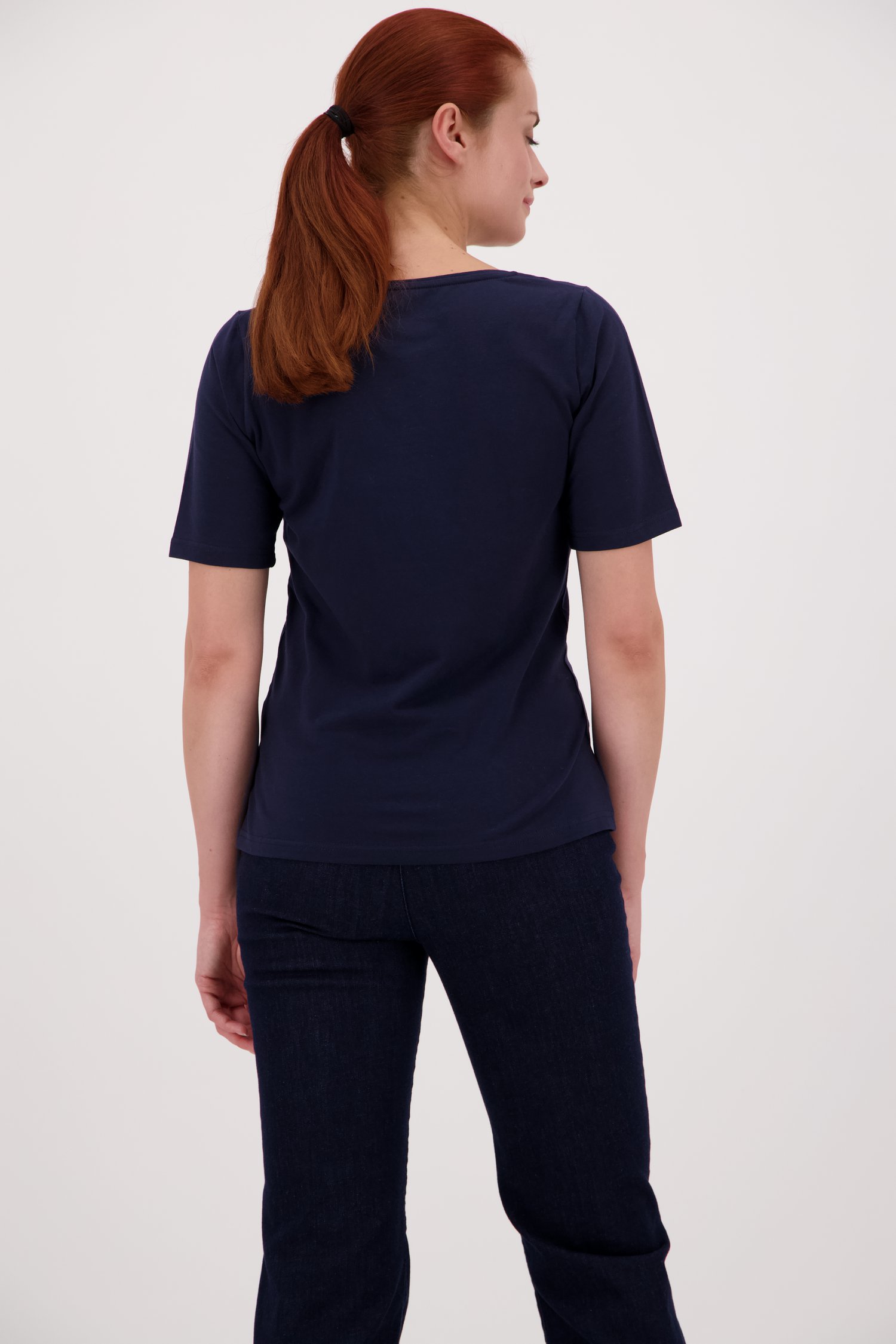 T-shirt simple bleu marine de Liberty Island pour Femmes
