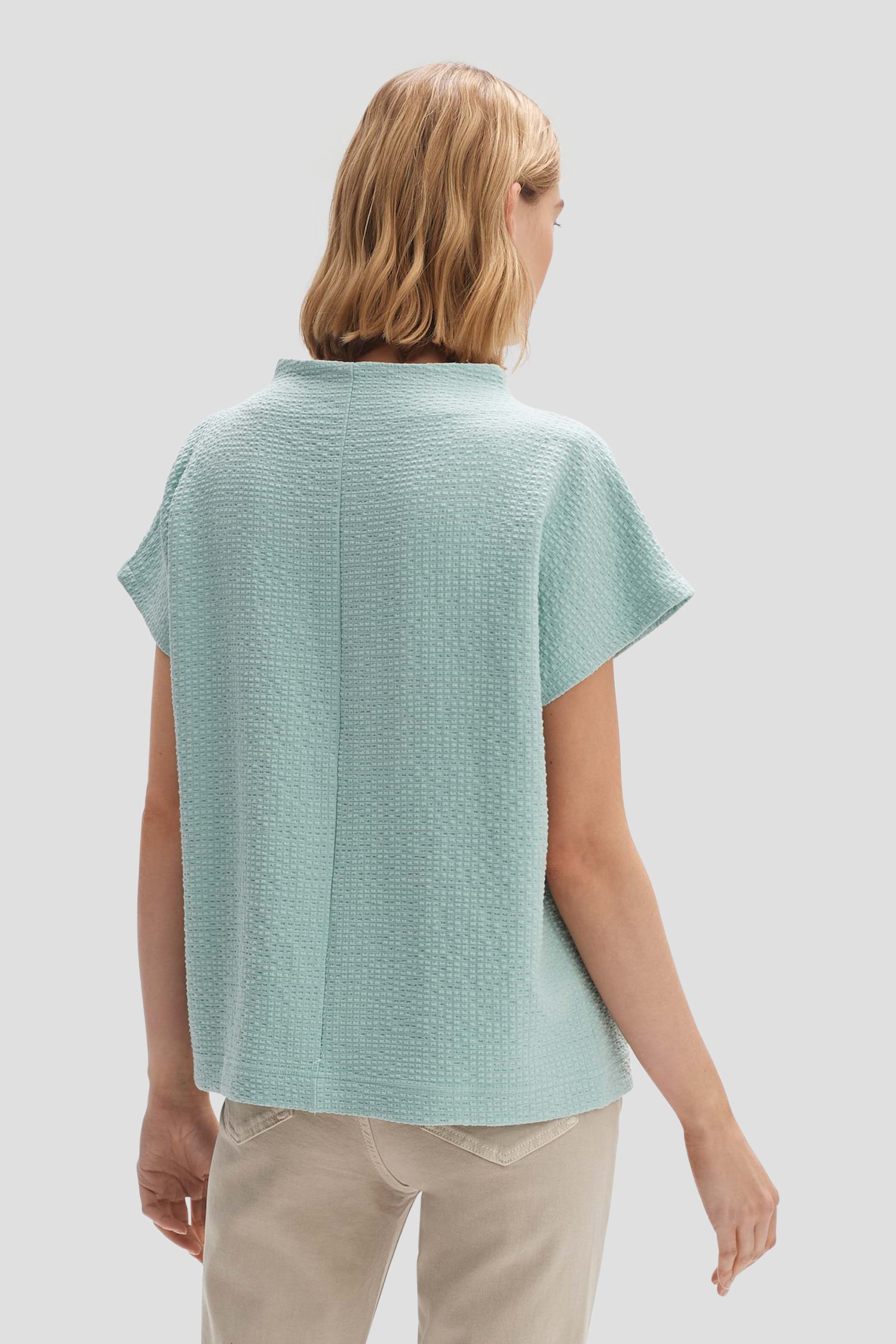 T-shirt texturé vert-bleu de Opus pour Femmes