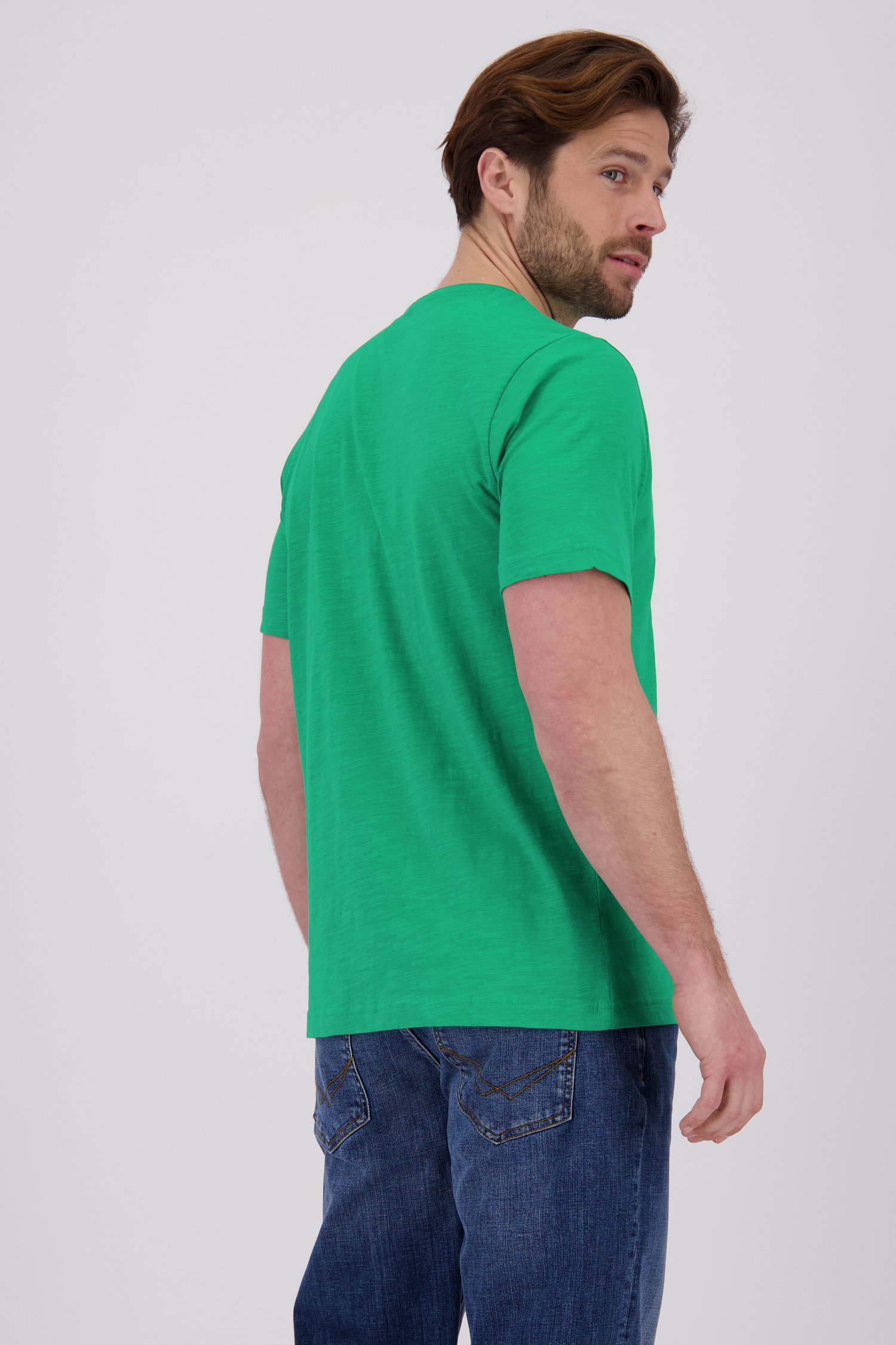 T-shirt vert à col rond de Ravøtt pour Hommes