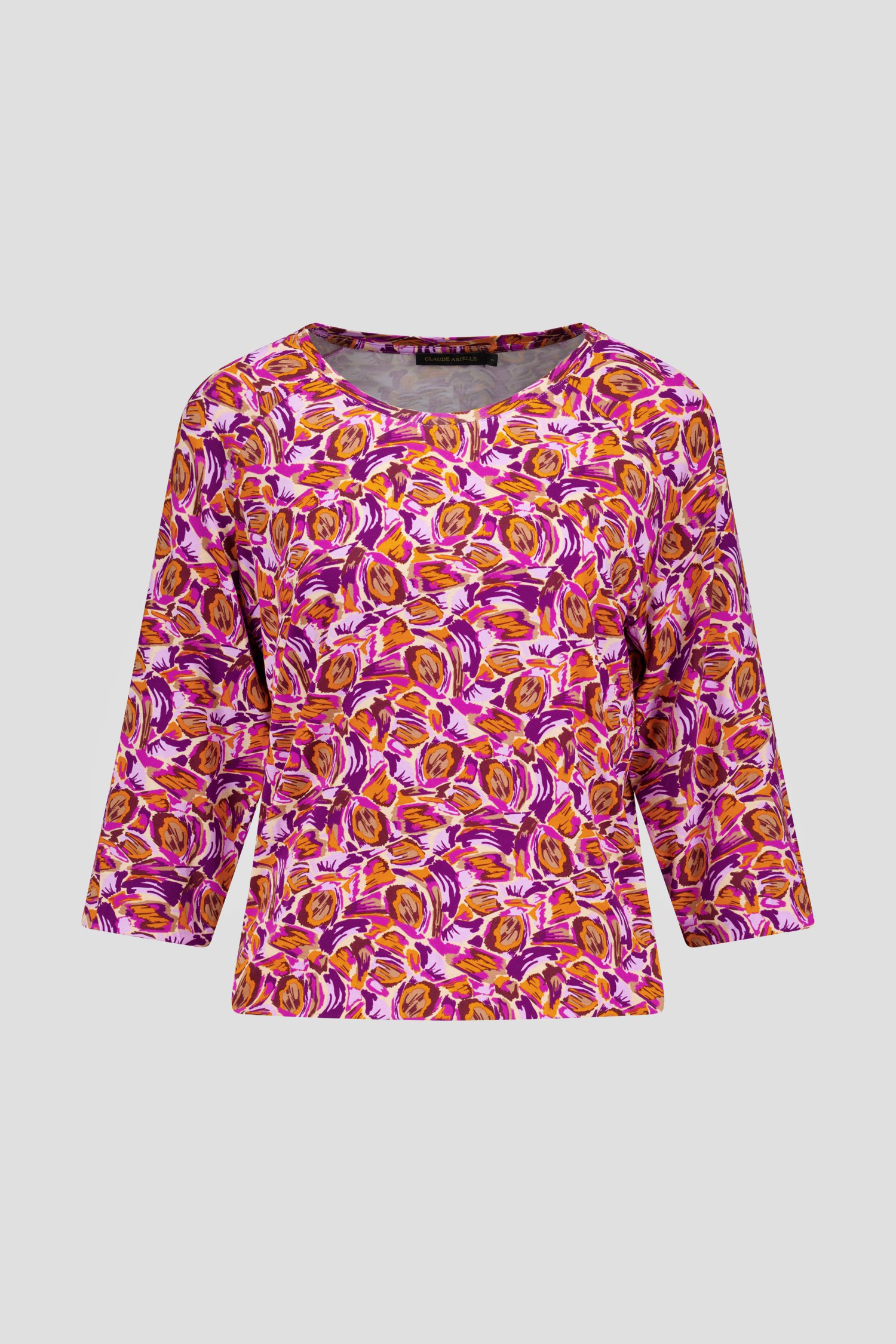 T-shirt violet-orange de Claude Arielle pour Femmes