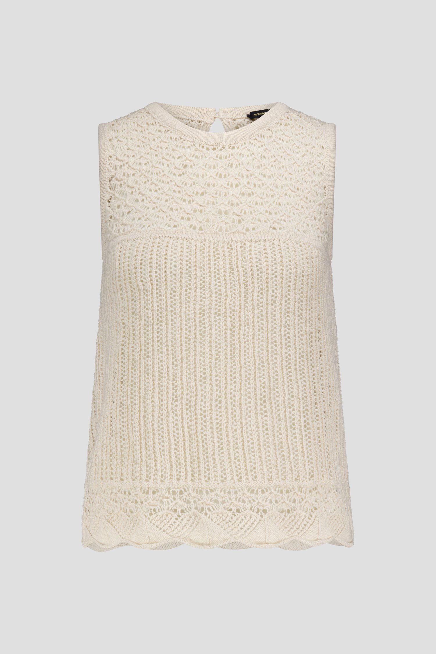 Top beige en maille avec motif ajouré de More & More pour Femmes