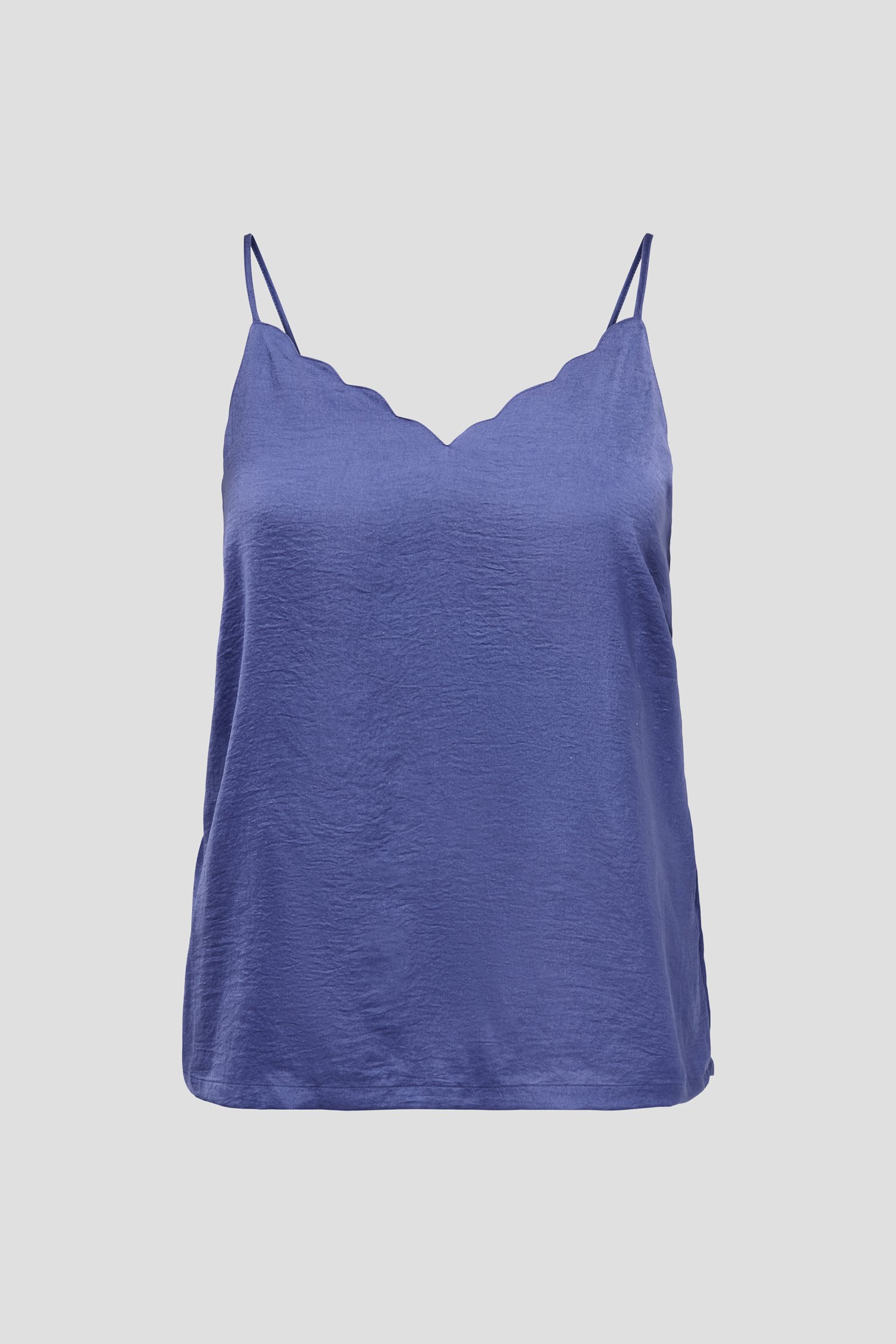 Top bleu avec décolleté en V ondulé de Only Carmakoma pour Femmes