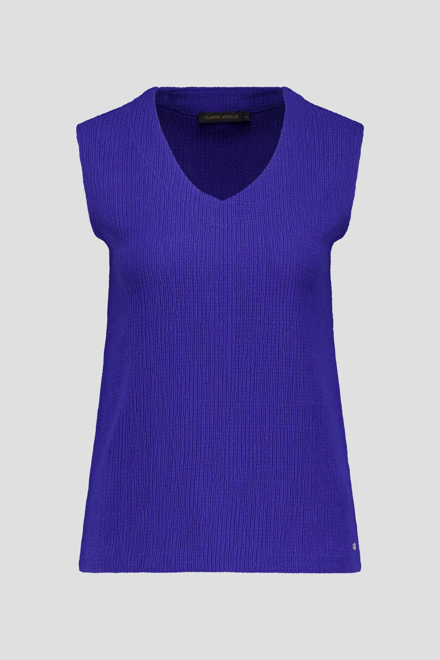 Top bleu en tissu texturé  de Claude Arielle pour Femmes