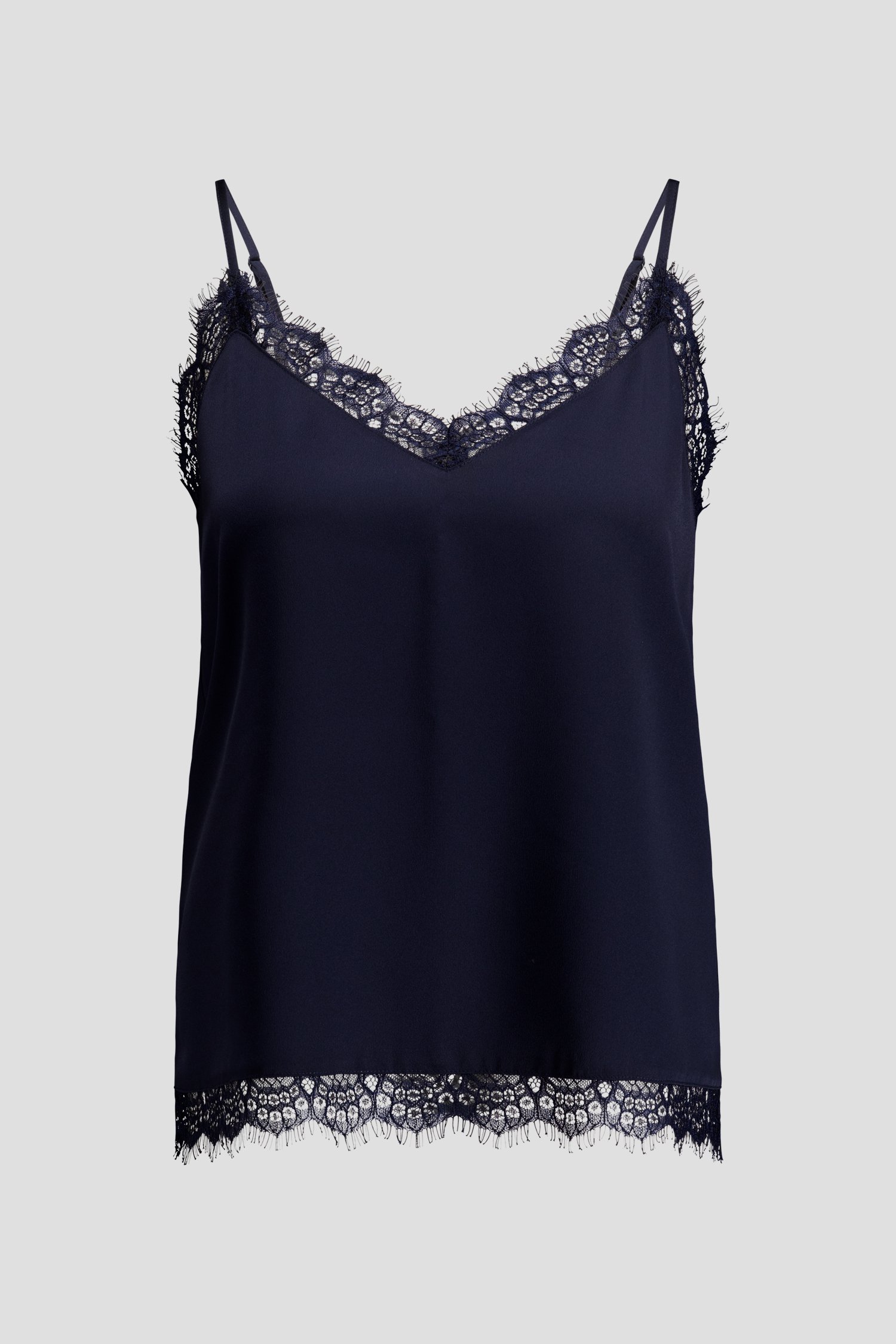 Photo produit 1 de Top bleu marine avec dentelle de D'Auvry pour Femmes