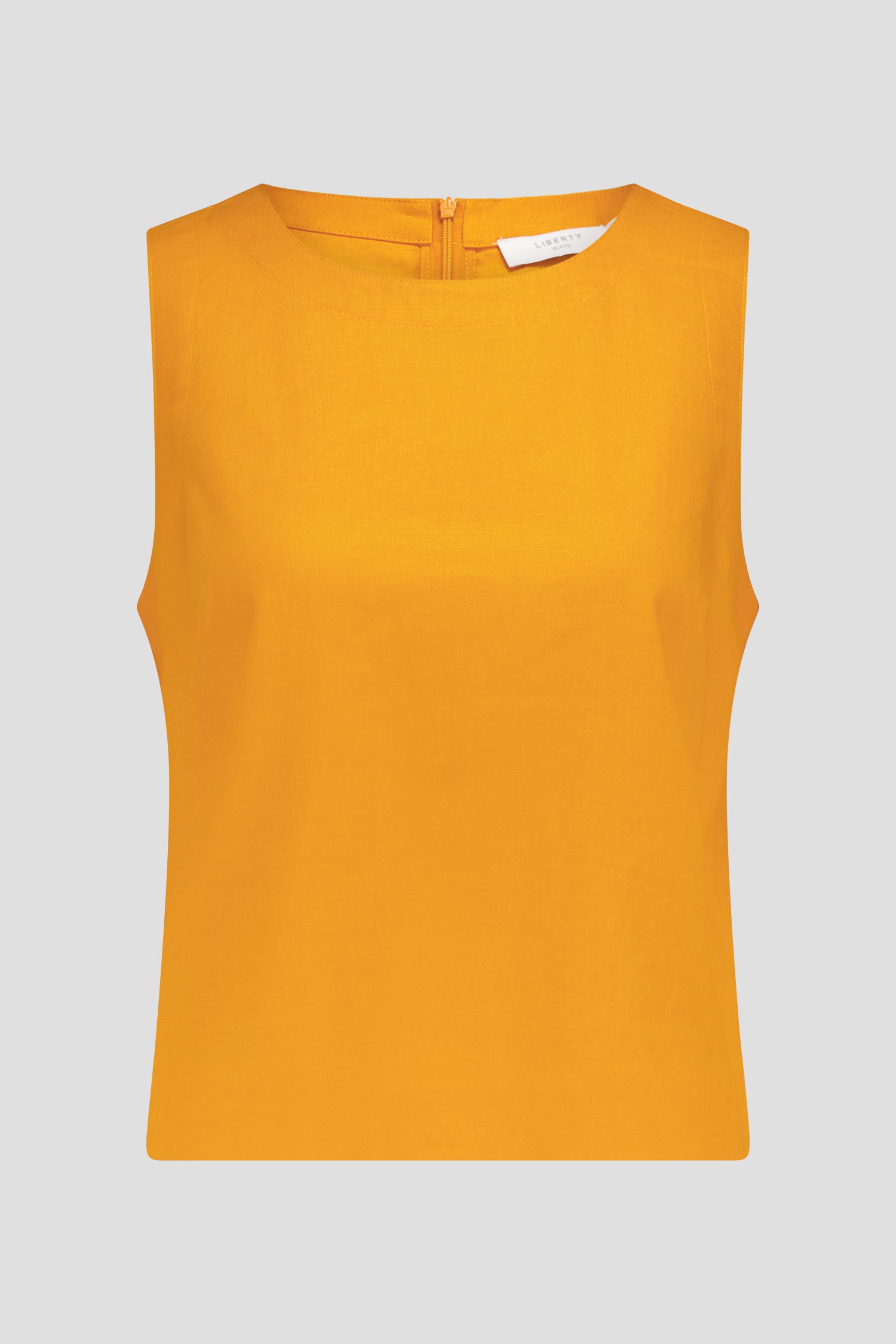 Top en lin orange de Liberty Island pour Femmes