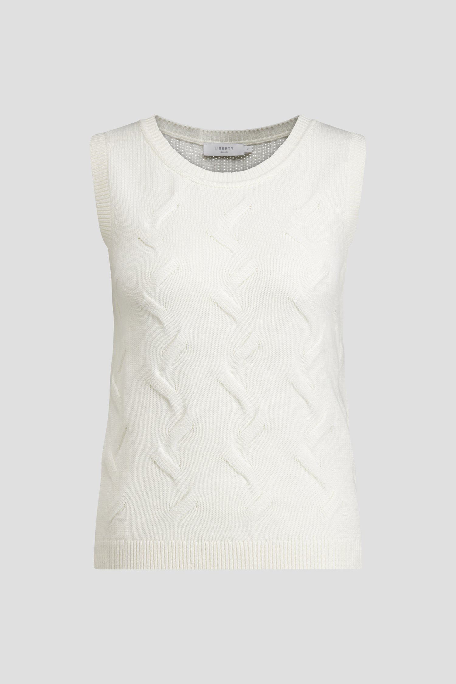 Photo produit 1 de Top en maille blanche avec structure de Liberty Island pour Femmes