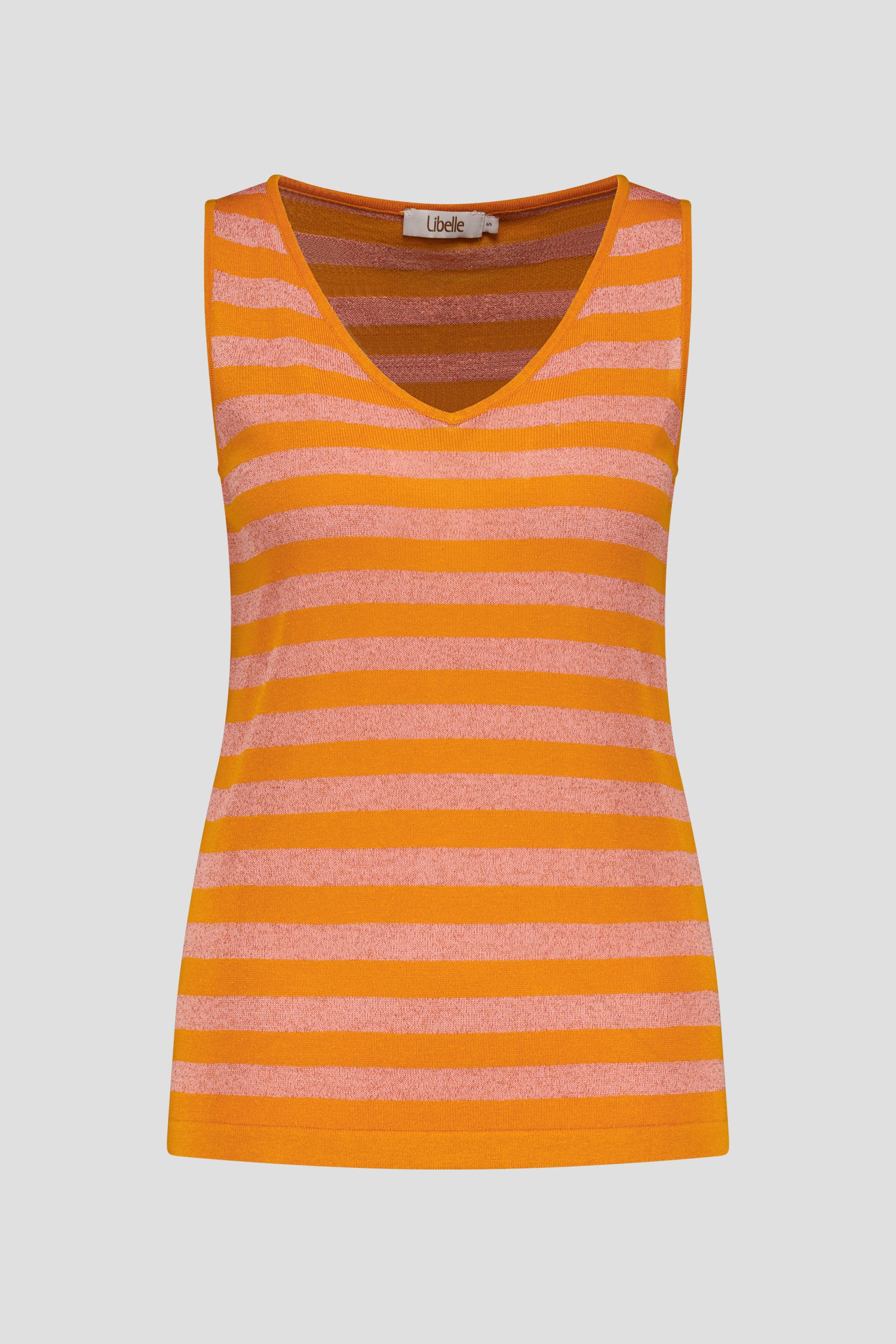 Top fin rayé orange	 de Libelle pour Femmes