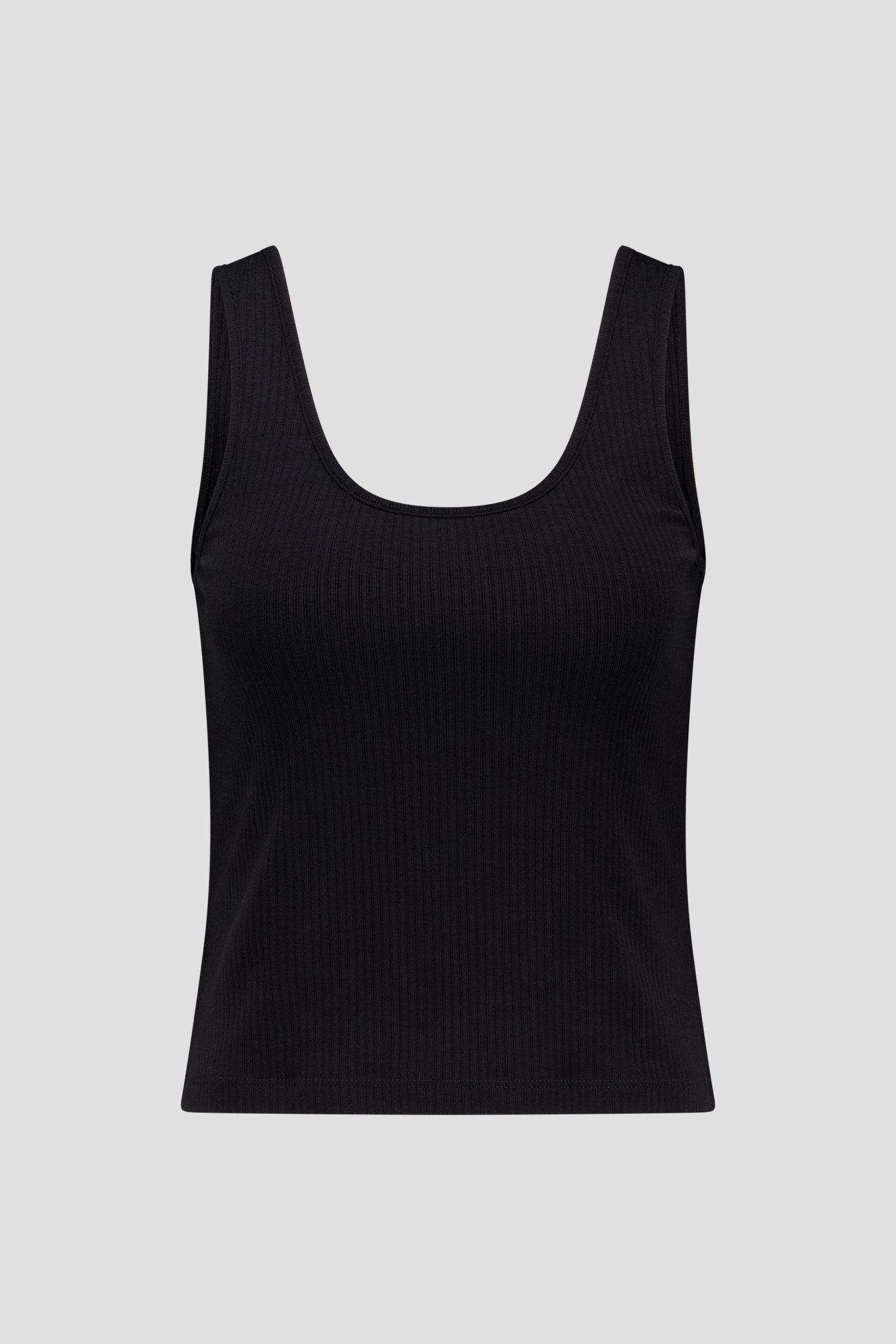 Top noir en tricot côtelé de Louise pour Femmes