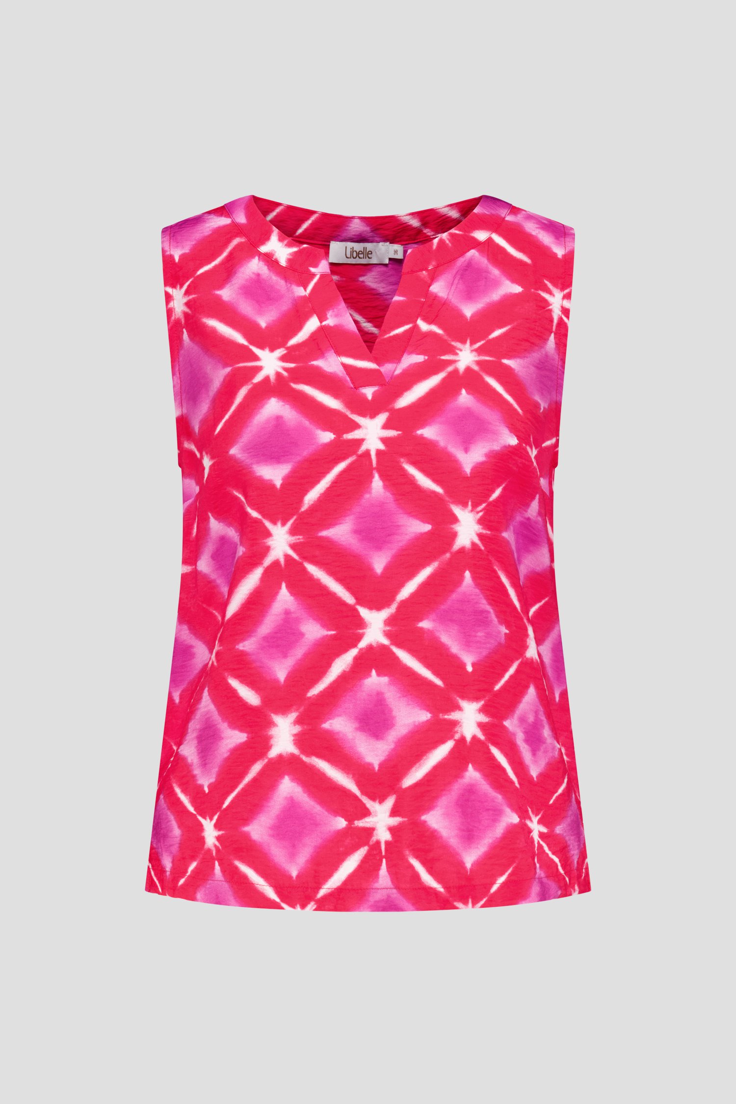 Top rouge avec imprimé aquarelle violet-blanc de Libelle pour Femmes