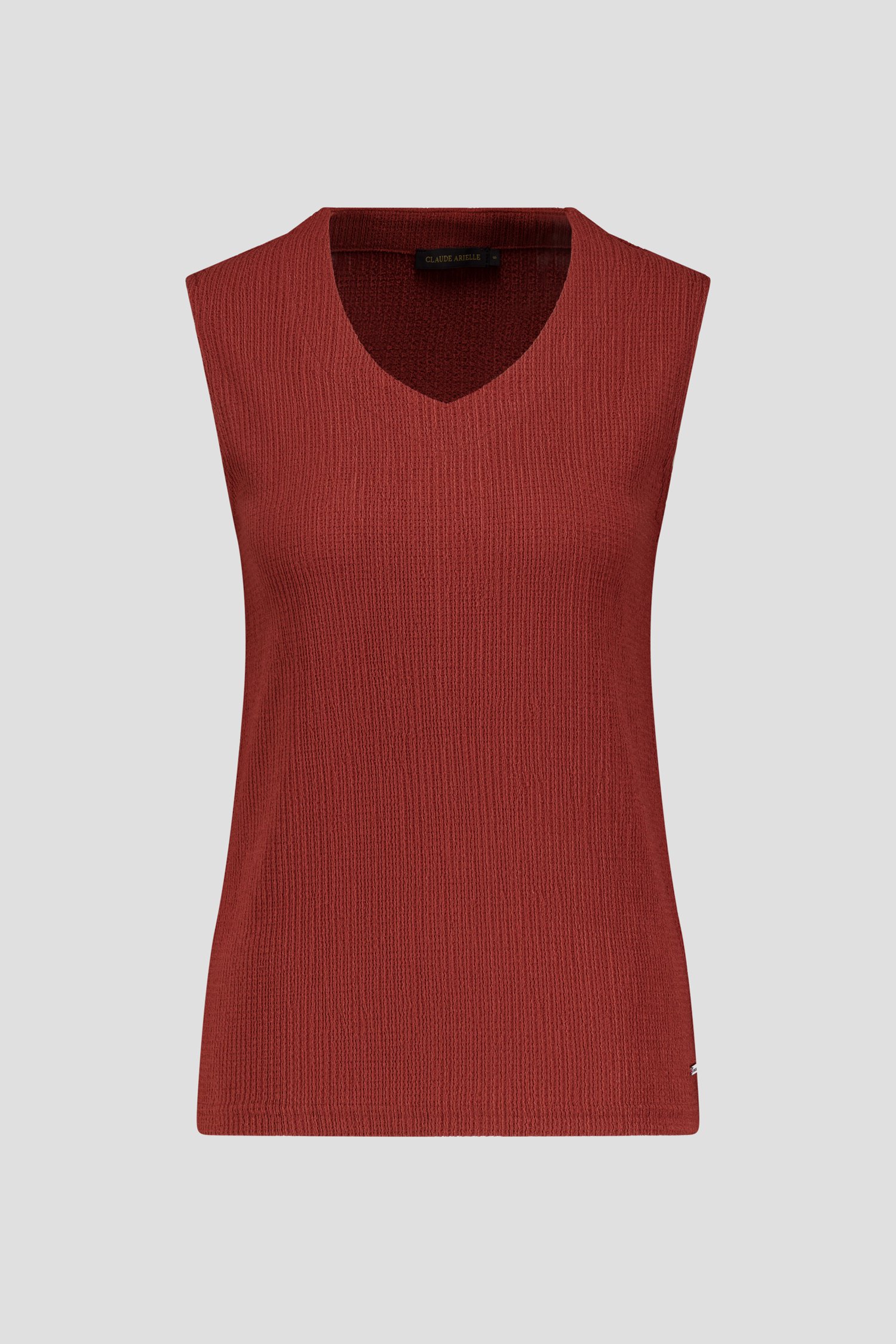 Photo produit 1 de Top rouille en tissu texturé de Claude Arielle pour Femmes