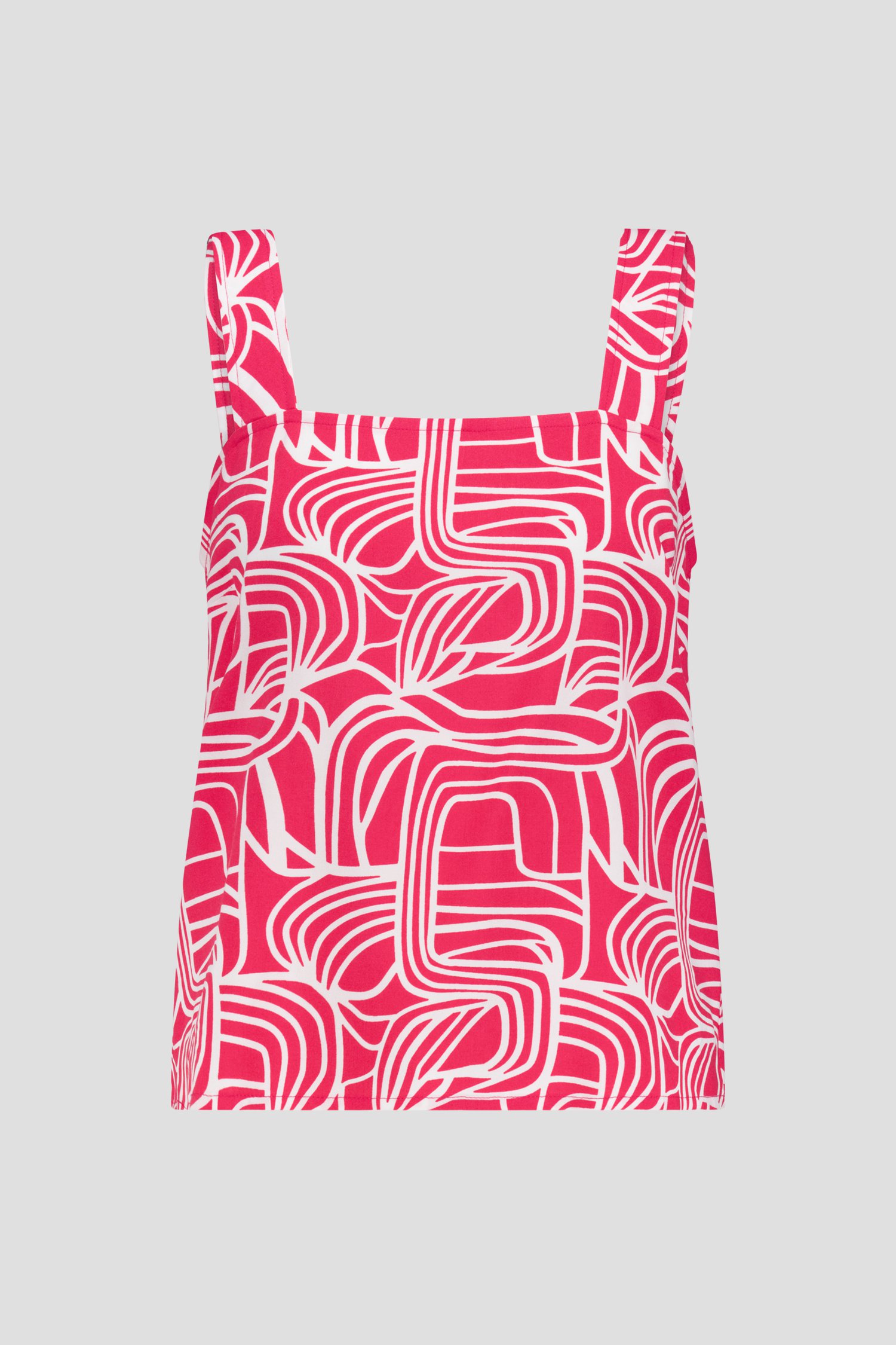 Top sans manches rouge corail à imprimé blanc de Libelle pour Femmes