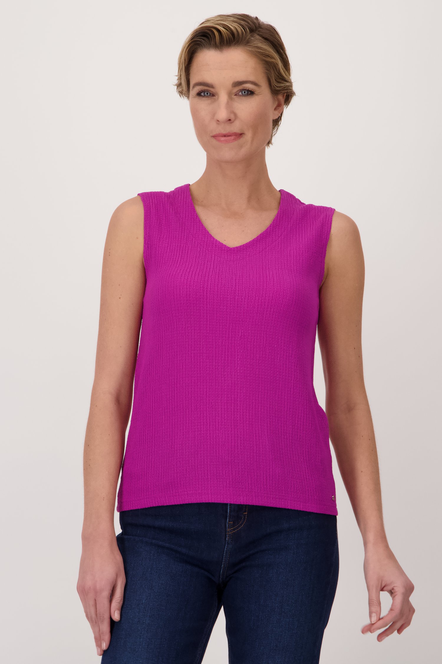 Top violet en tissu texturé  de Claude Arielle pour Femmes