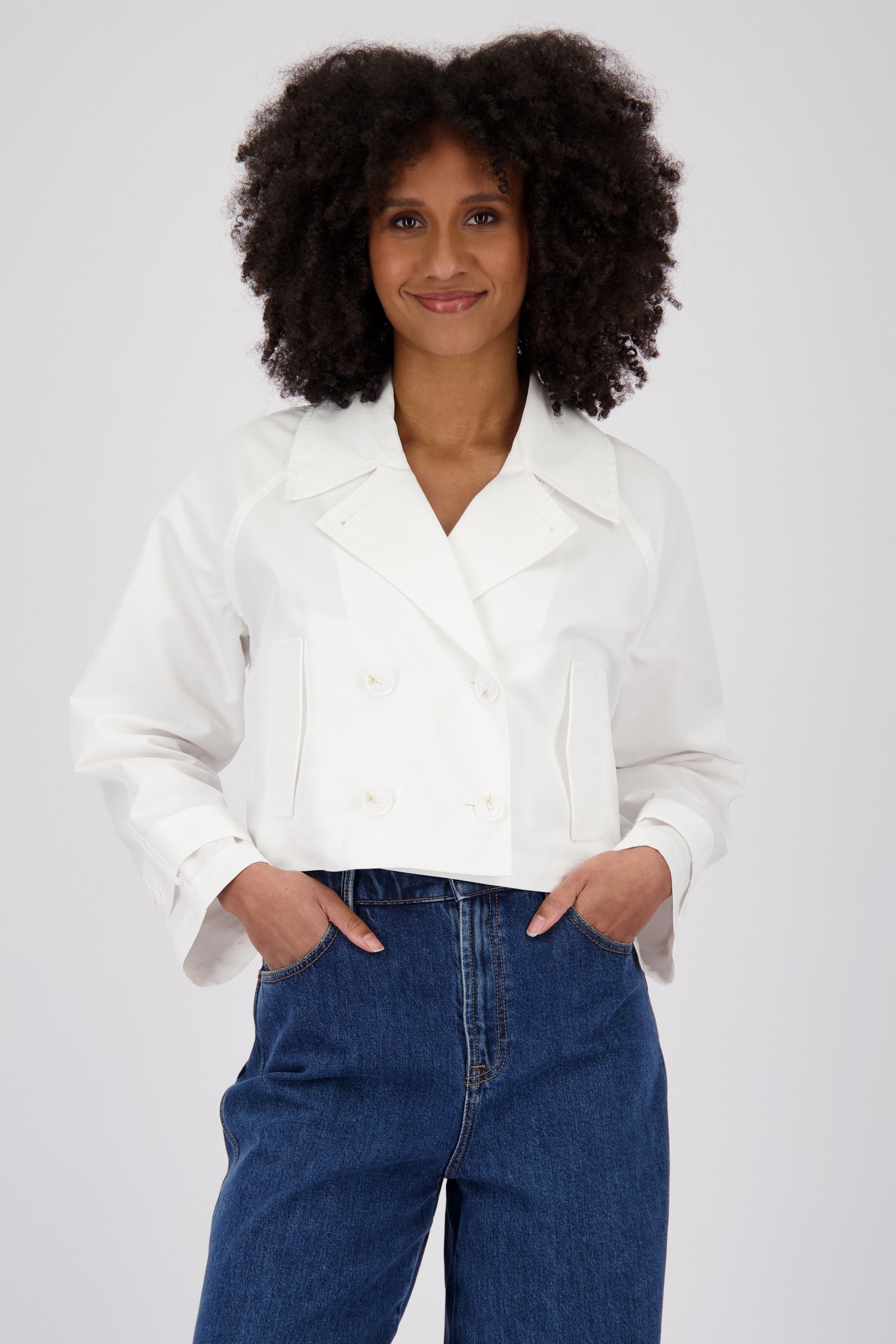Trenchcoat courte blanche de Louise pour Femmes