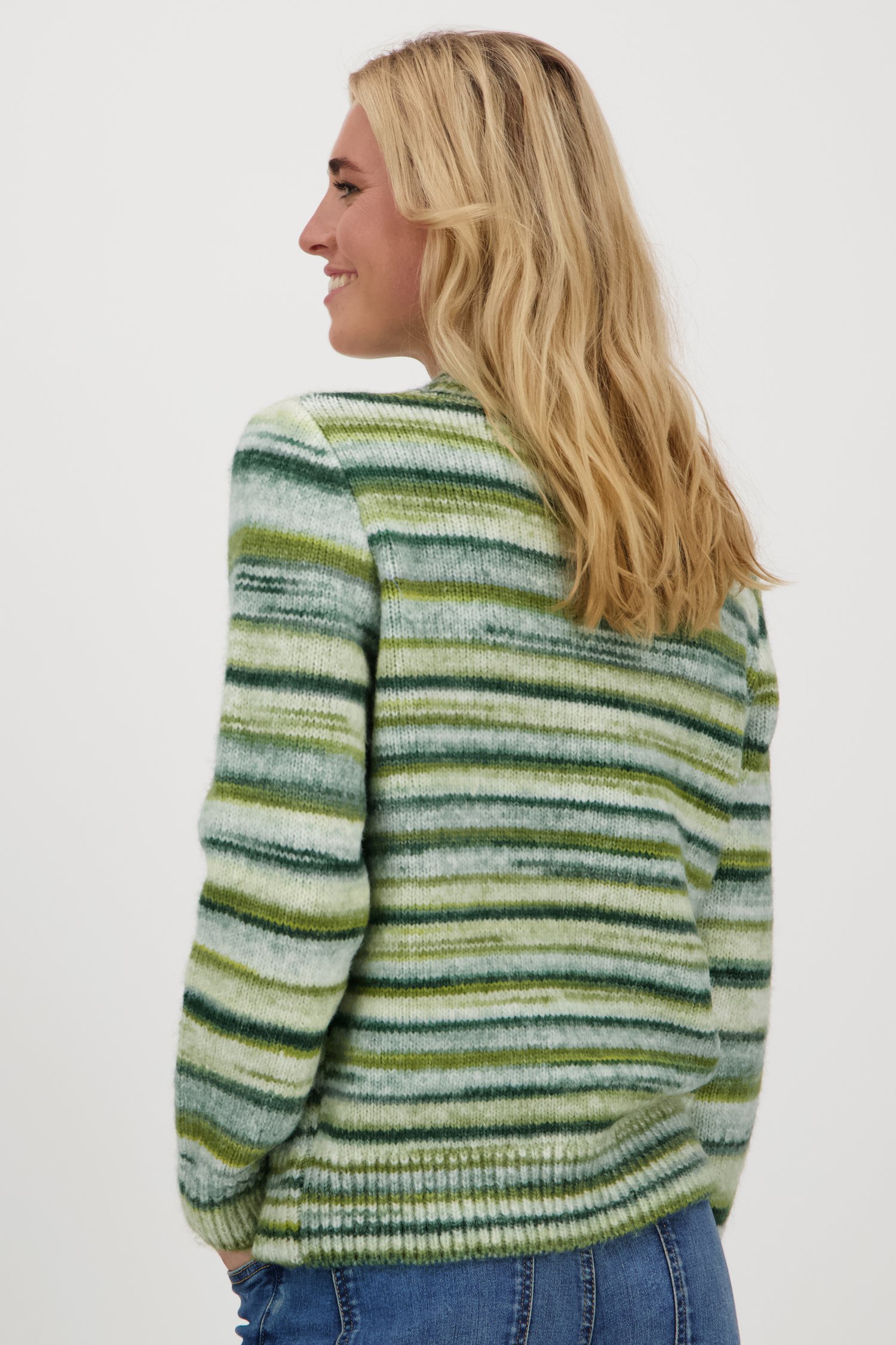 Trui met groen-blauw patroon van Libelle voor Dames