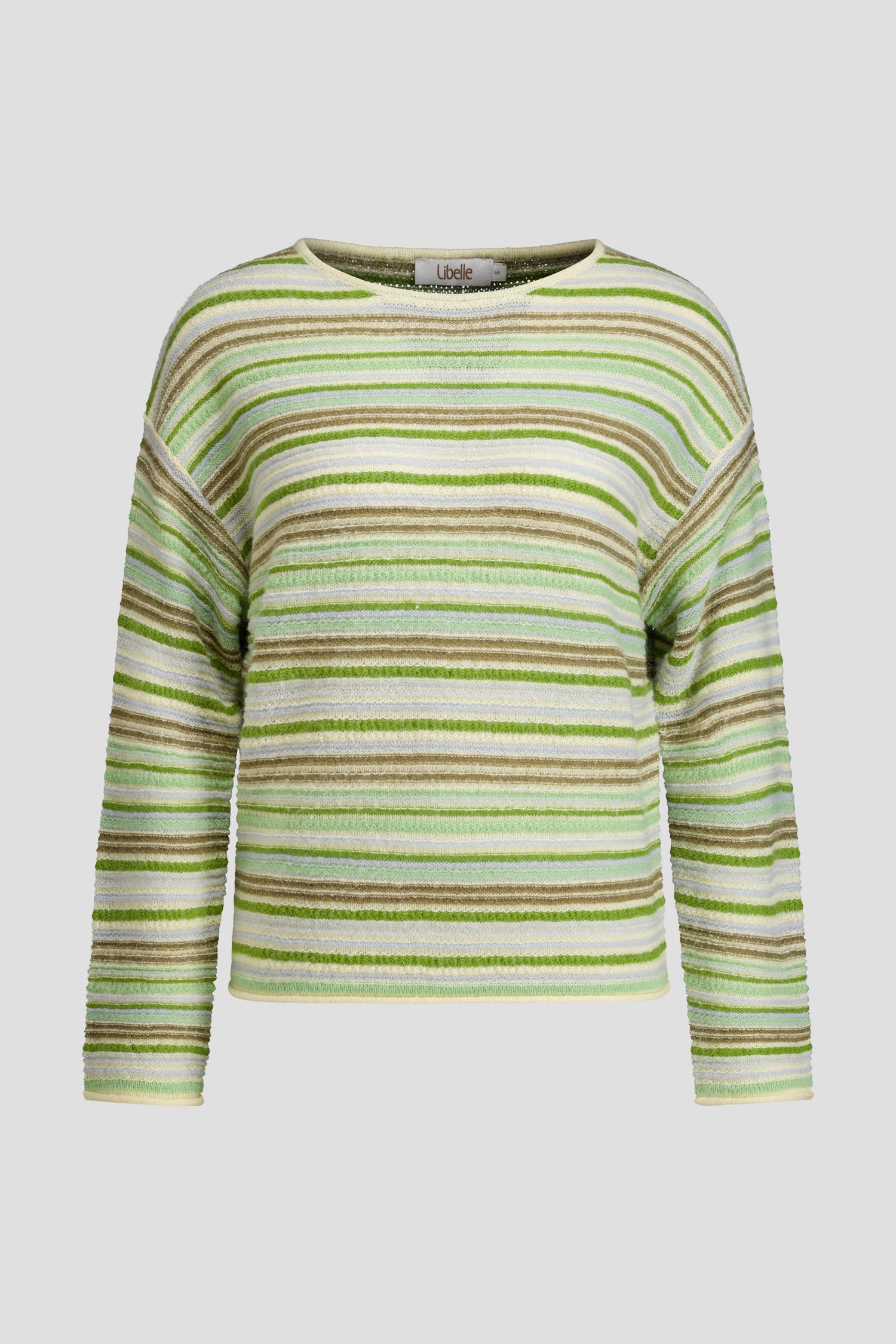 Productfoto 1 van Trui met groen gestreept motief door Libelle voor Dames