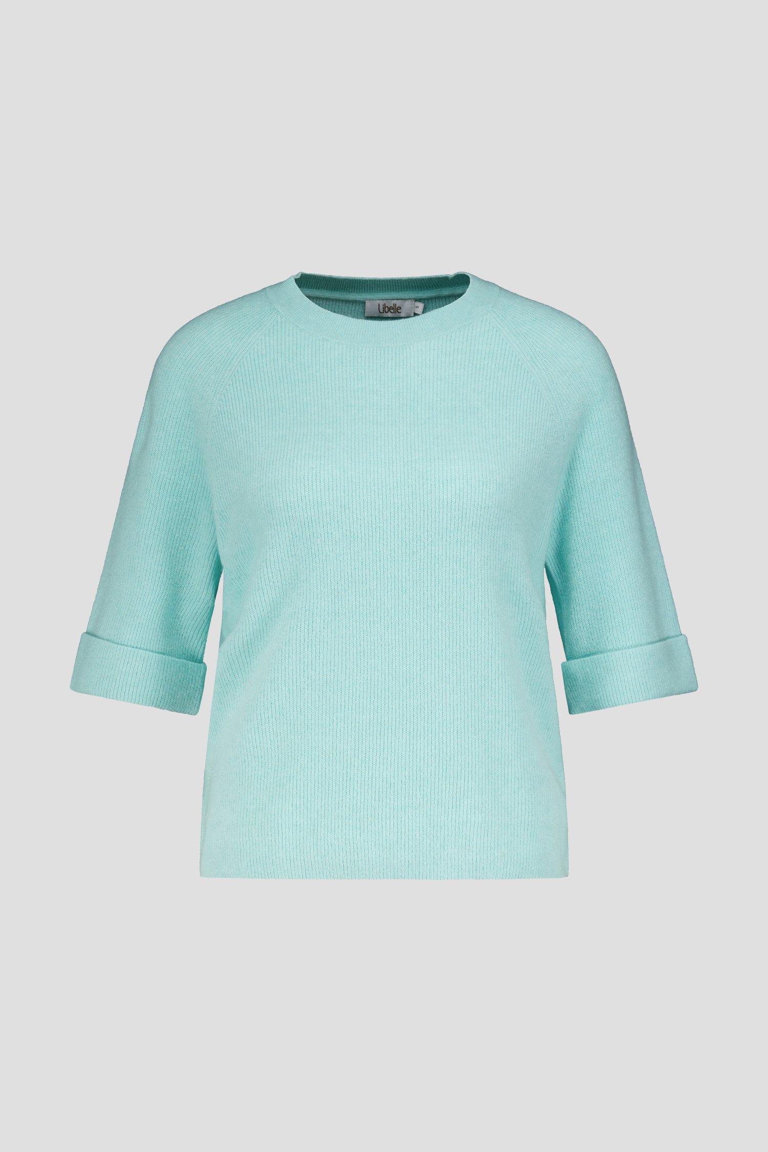 Productfoto 1 van Turquoise trui met 3/4 mouwen door Libelle voor Dames