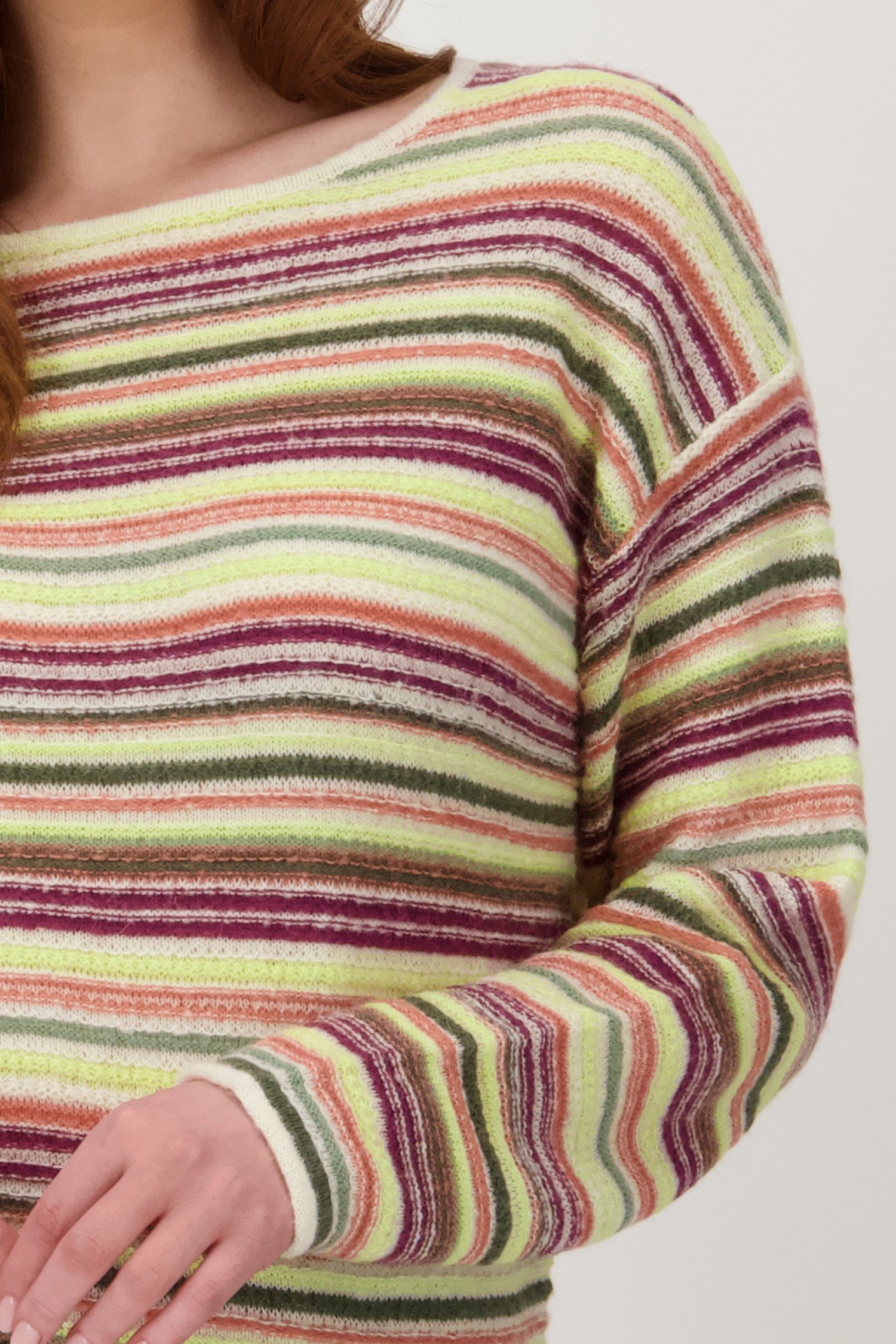 Veelkleurig gebreide trui met ronde hals  van Libelle voor Dames