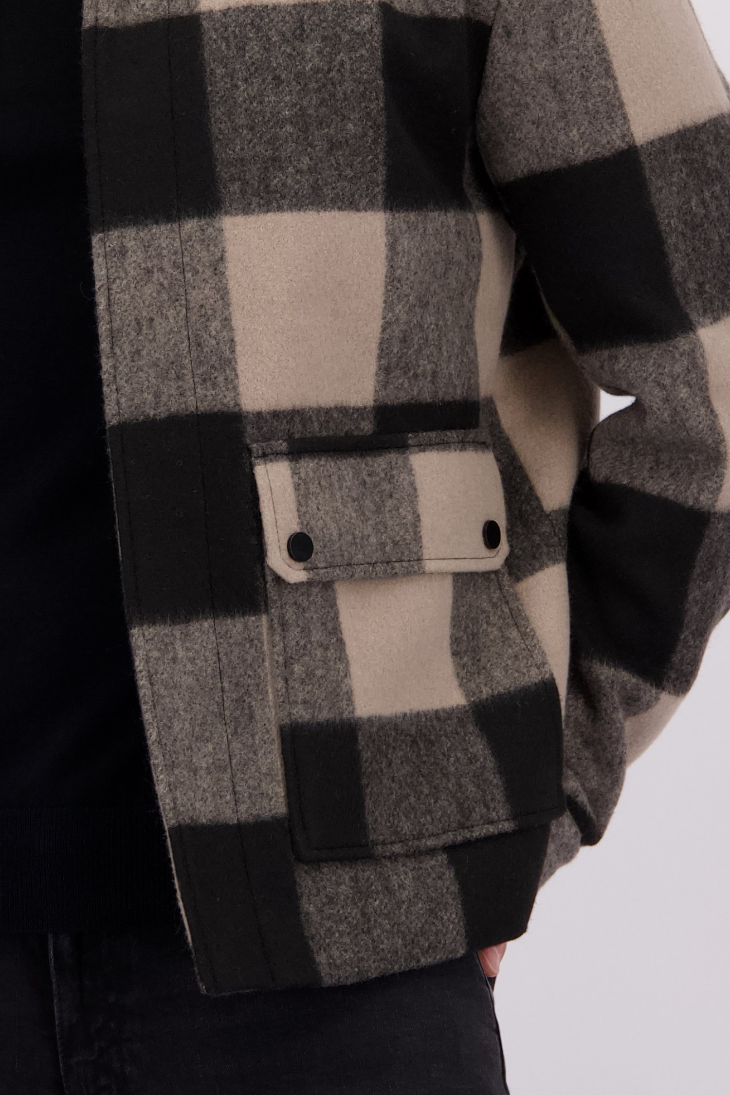 Détail de Veste à carreaux noir et beige de Only & Sons pour Hommes