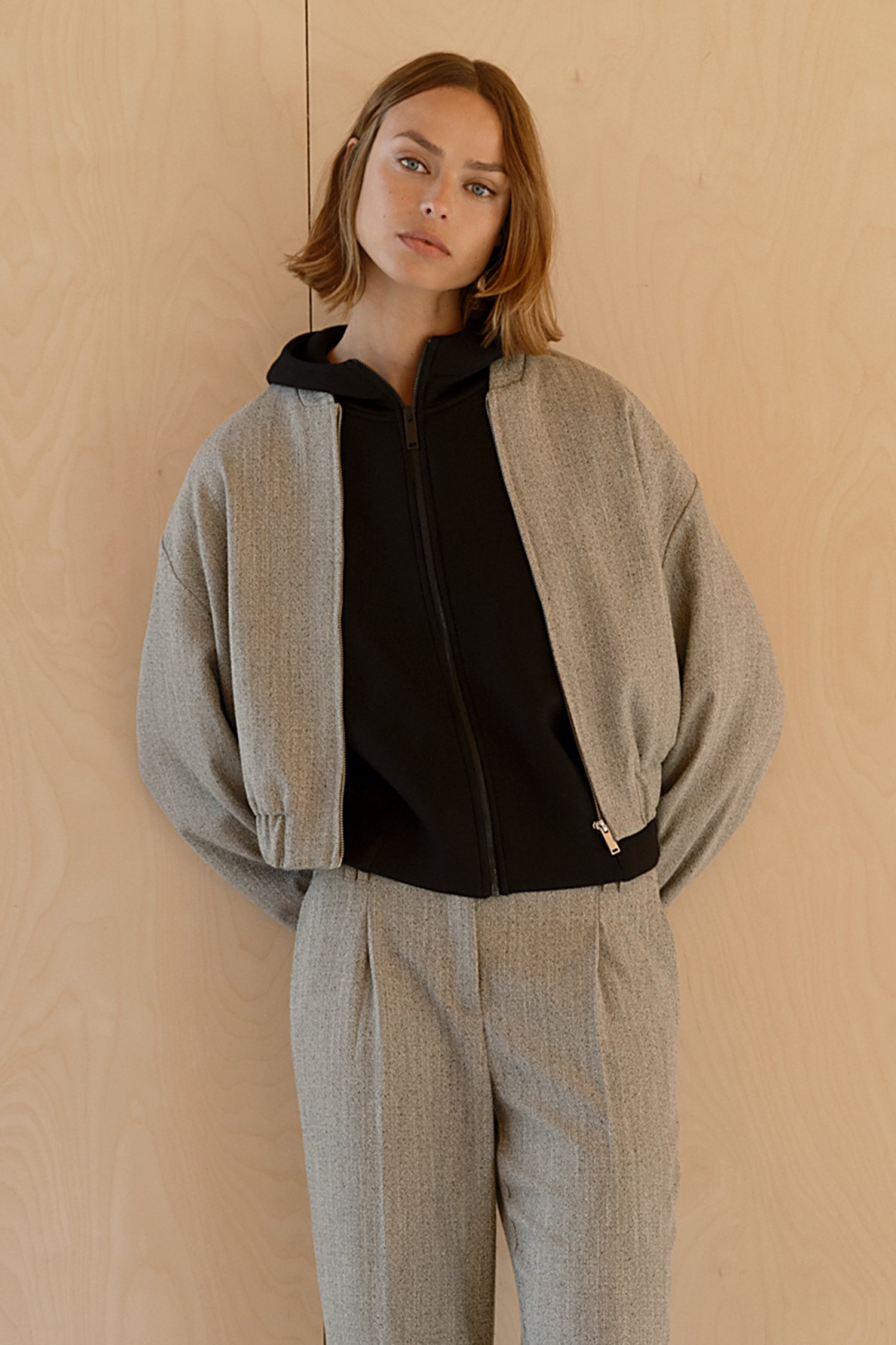 Photo supplémentaire 5 de Veste beige à motif chevrons de Opus pour Femmes