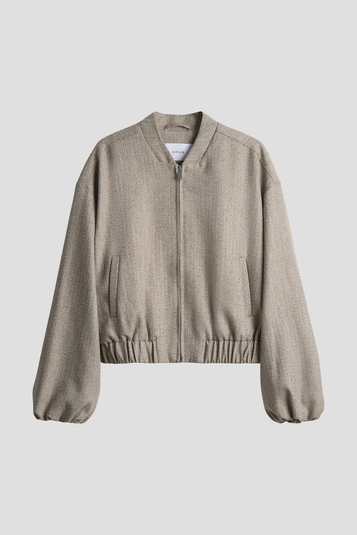 Photo produit 1 de Veste beige à motif chevrons de Opus pour Femmes