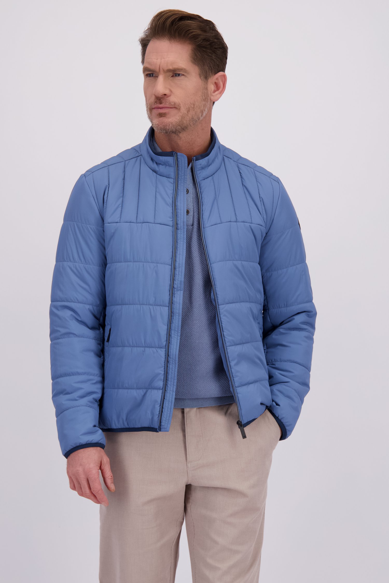 Le devant de Veste bleu clair légèrement matelassée de Dansaert Blue pour Hommes