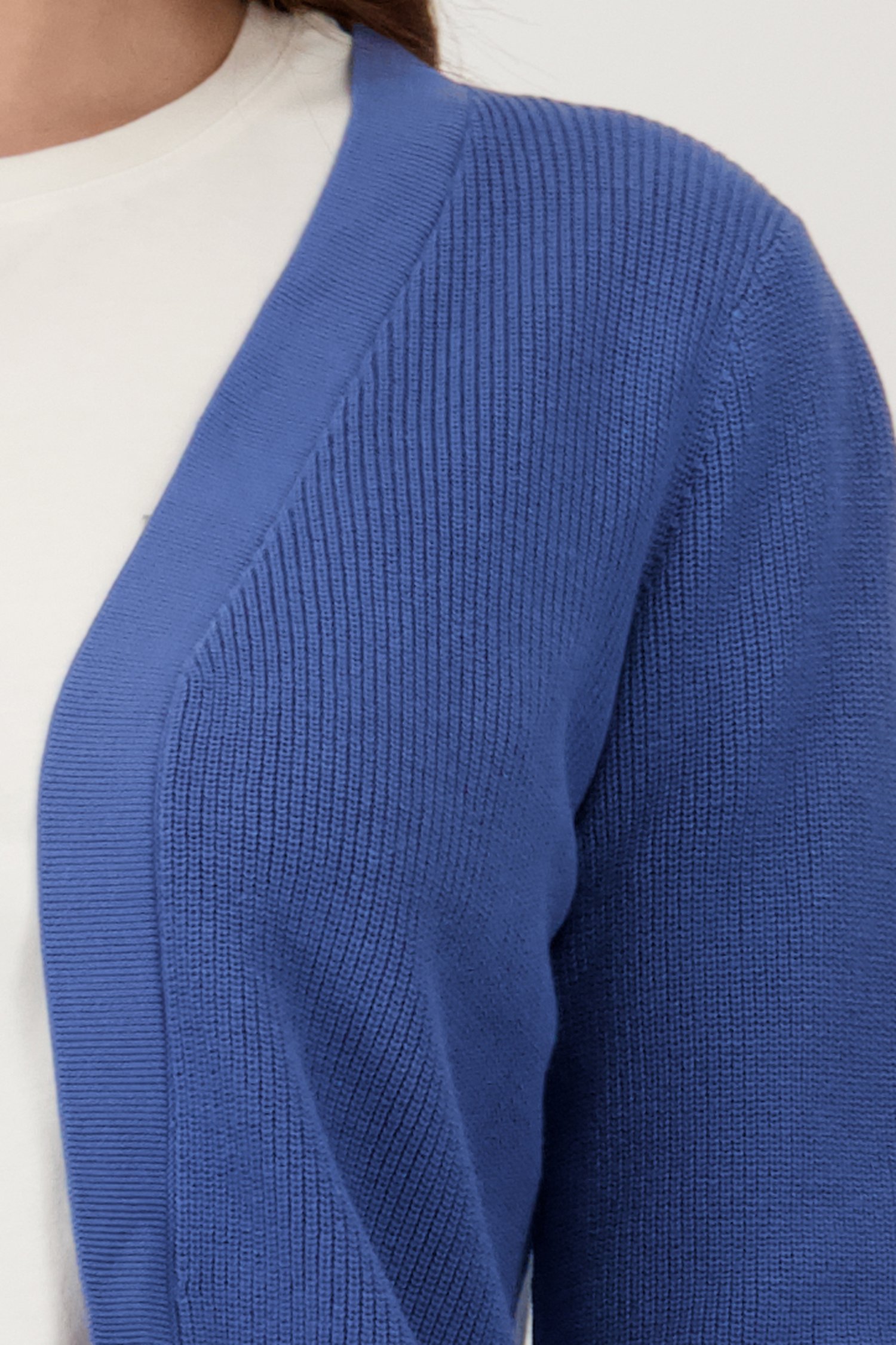 Veste bleu côtelé sans boutons de Liberty Loving nature pour Femmes