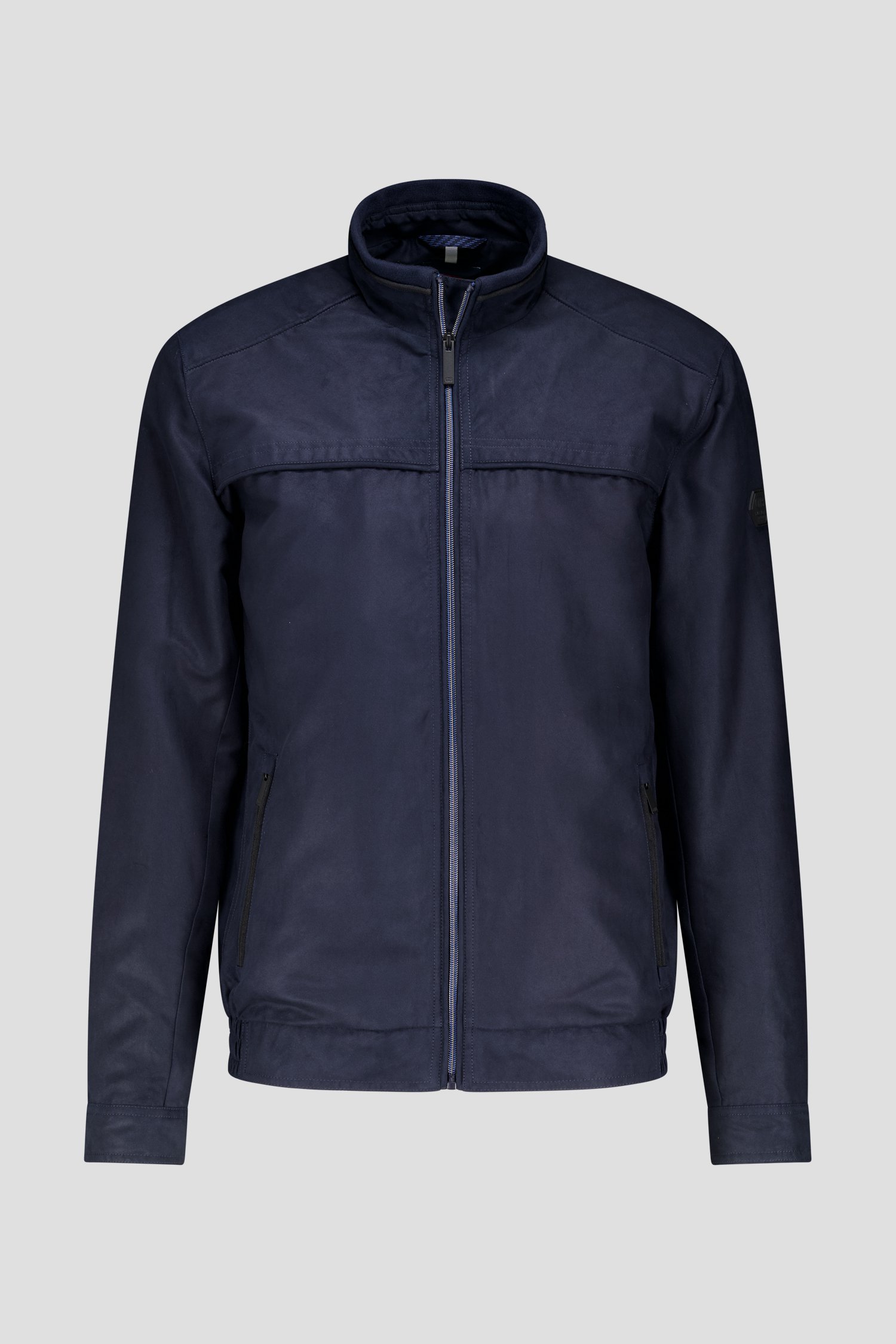 Veste bleu foncé en faux-daim de Dansaert Blue pour Hommes