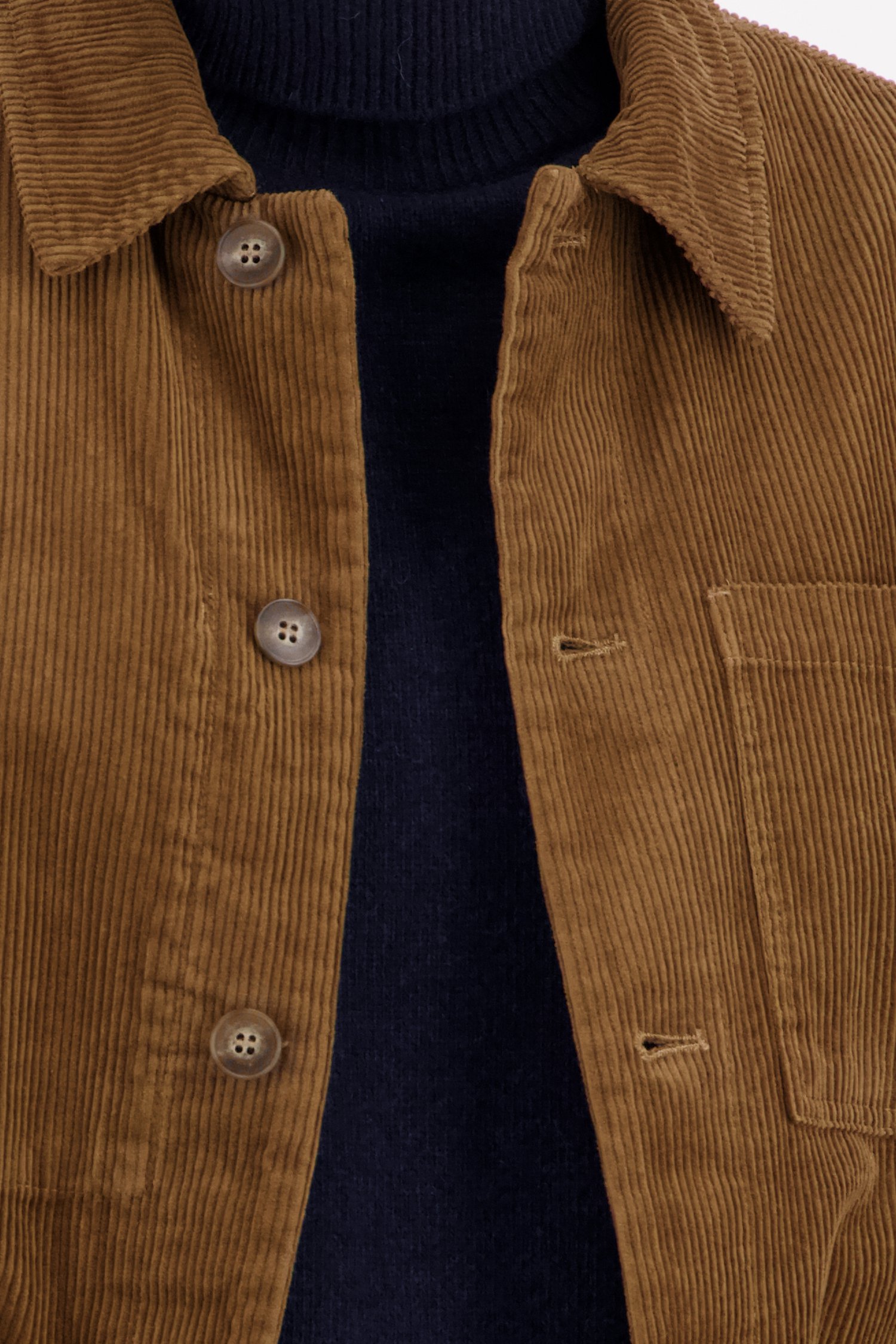 Veste brune en velours côtelé de Casual Friday pour Hommes