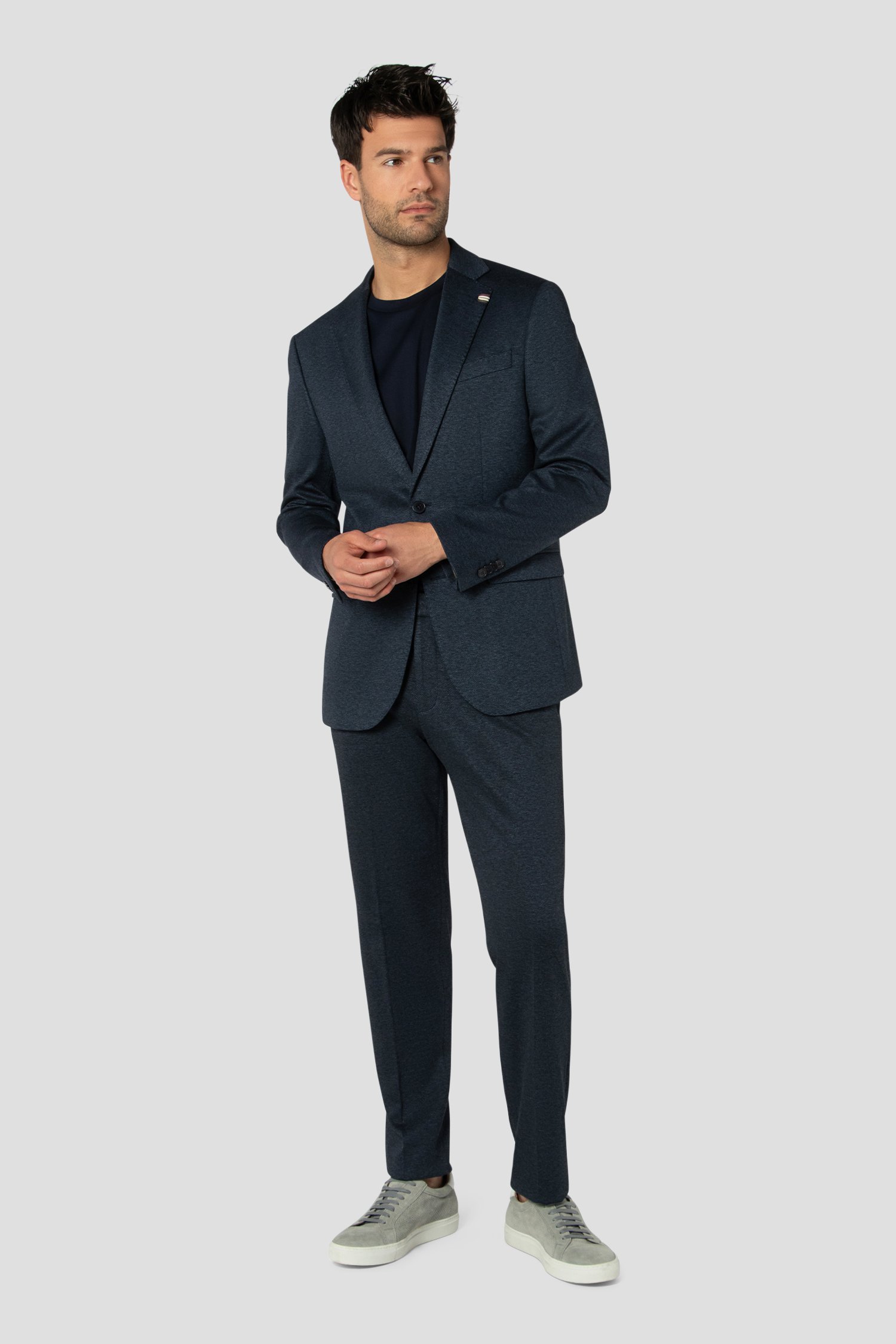 Photo produit 3 de Veste de costume bleu foncé chiné de Benvenuto pour Hommes