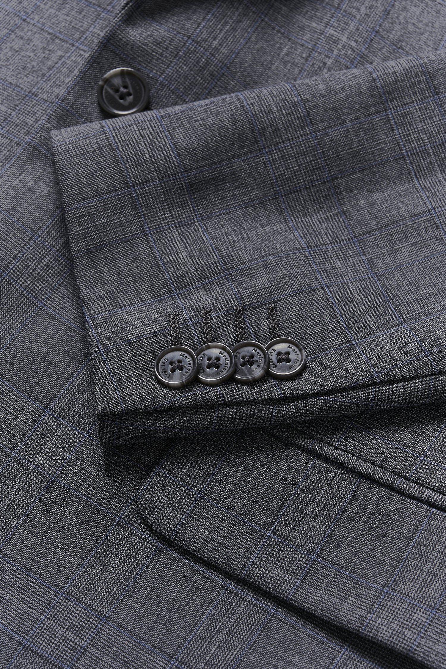 Photo produit 2 de Veste de costume grise à carreaux de Matinique pour Hommes