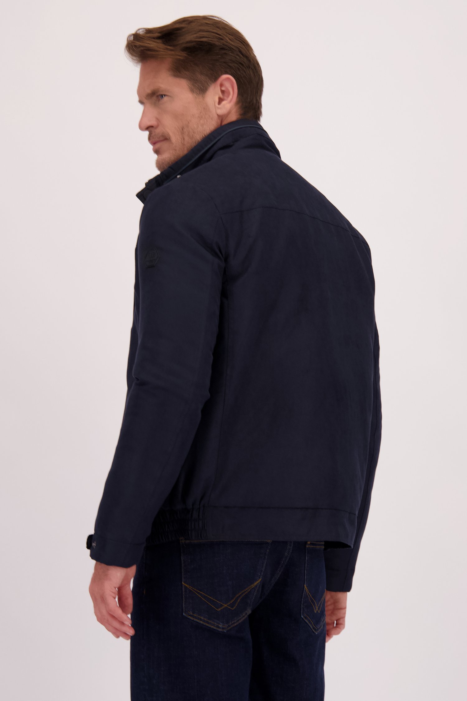 Le dos de Veste doublée bleu foncé avec capuche amovible de Dansaert Blue pour Hommes