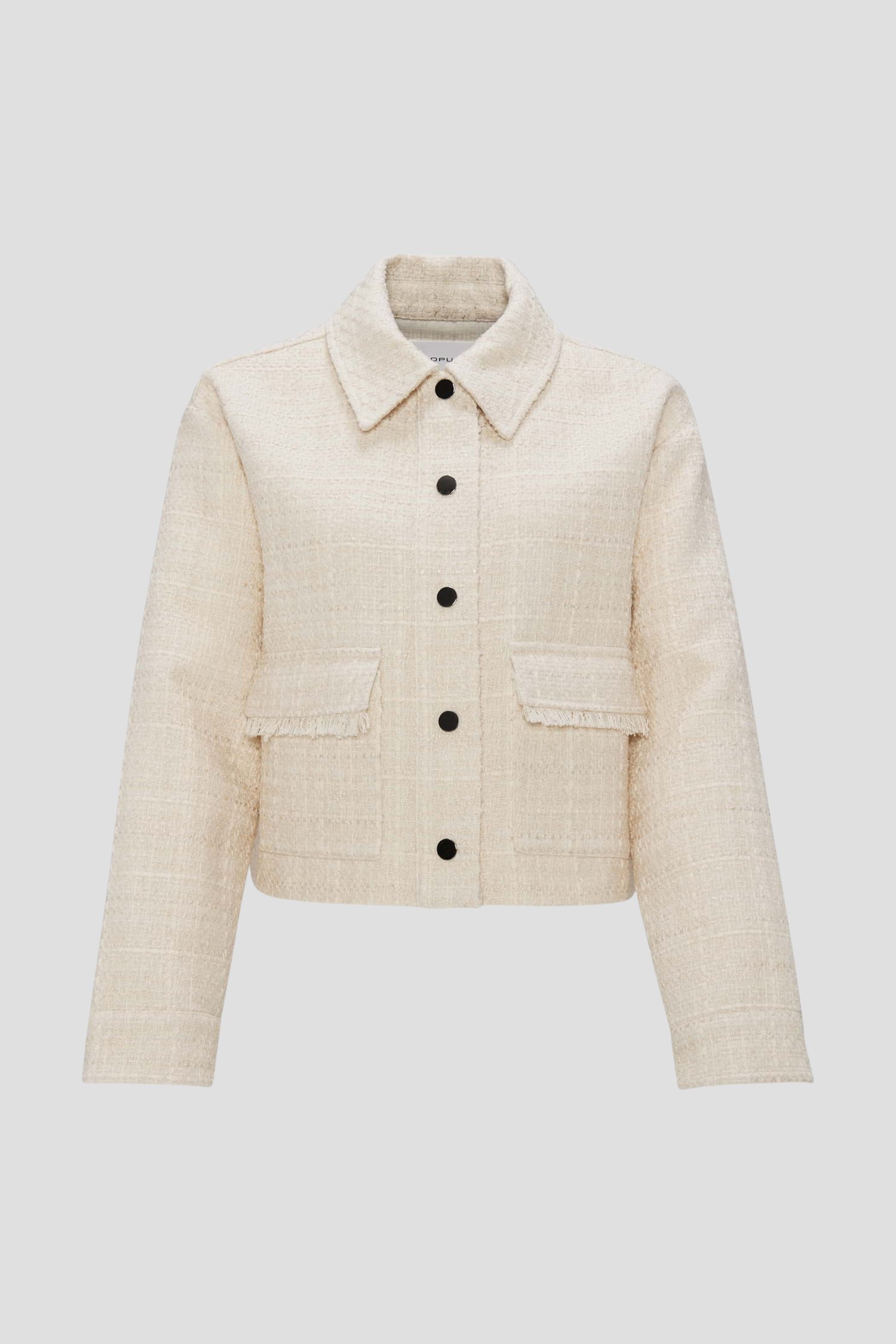 Veste en bouclé beige de Opus pour Femmes