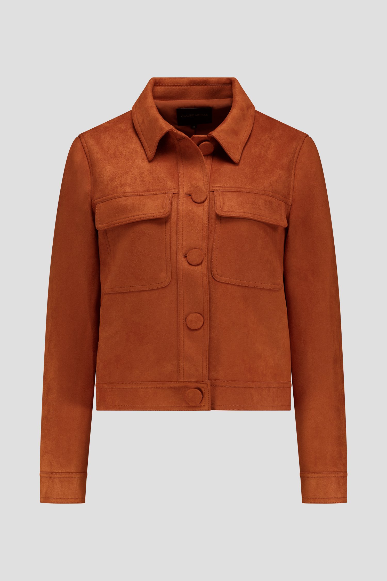 Photo produit 1 de Veste en faux daim couleur rouille  de Claude Arielle pour Femmes