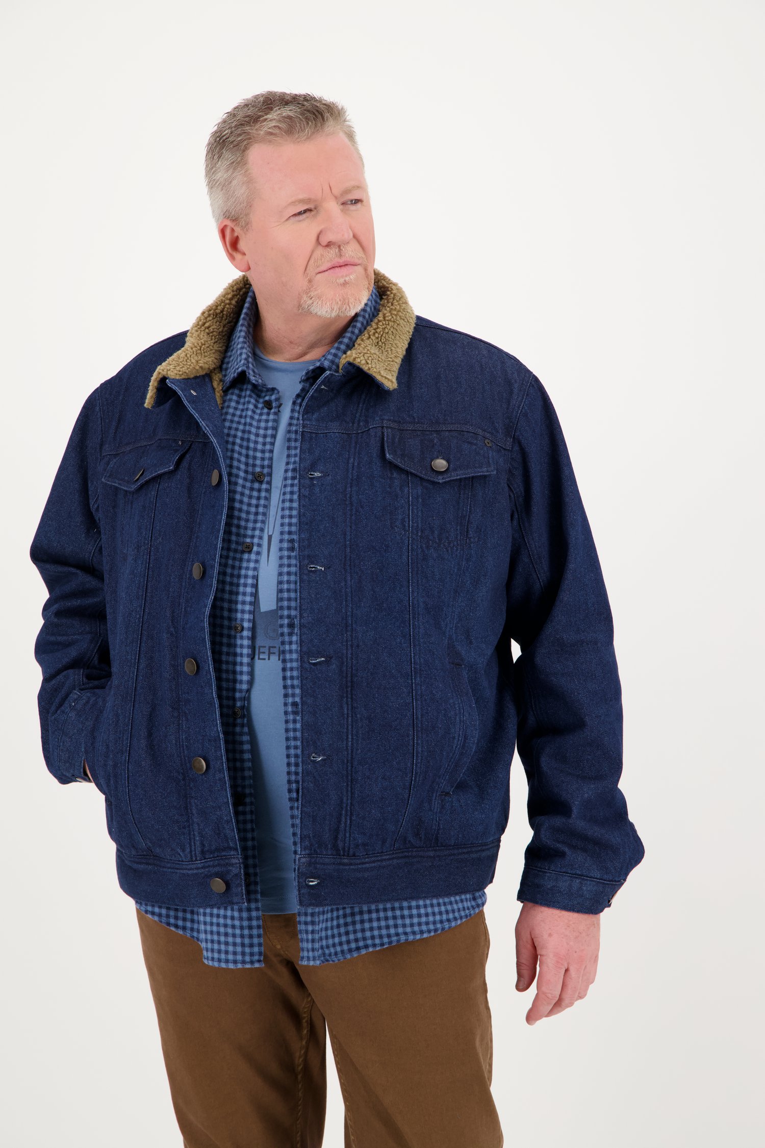 Veste en jean bleu foncé de Jefferson pour Hommes