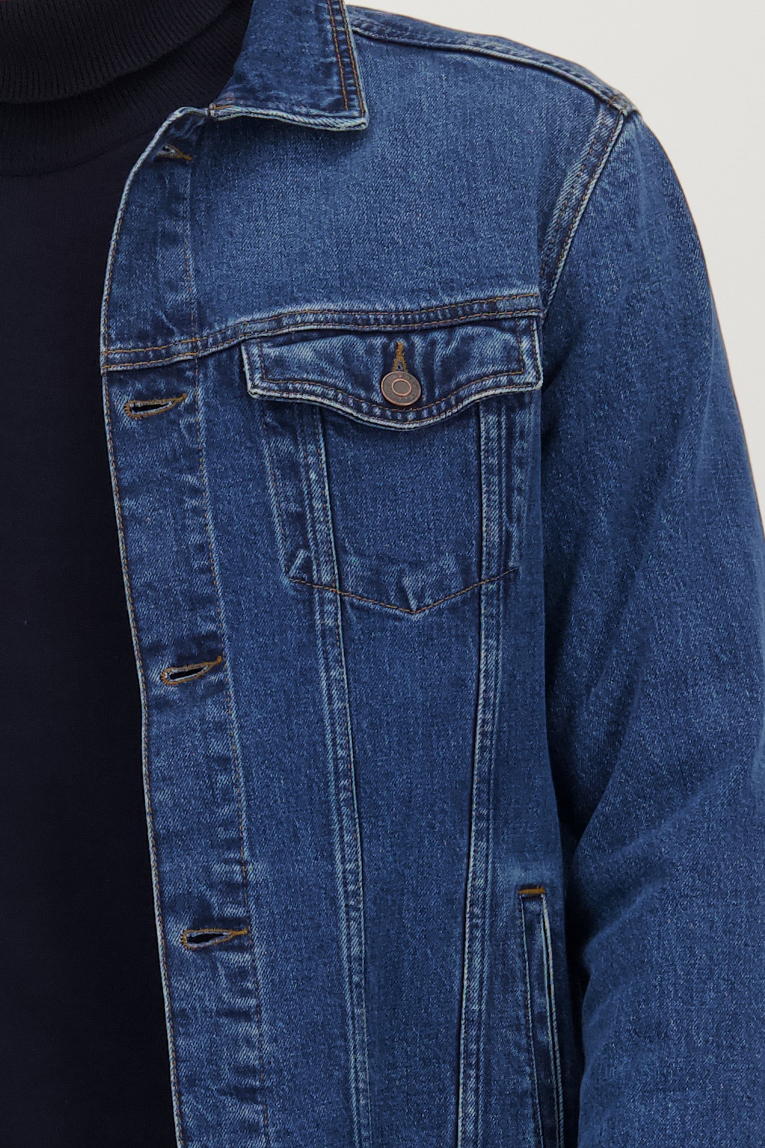 Veste en jean bleu de Liberty Island Denim pour Hommes