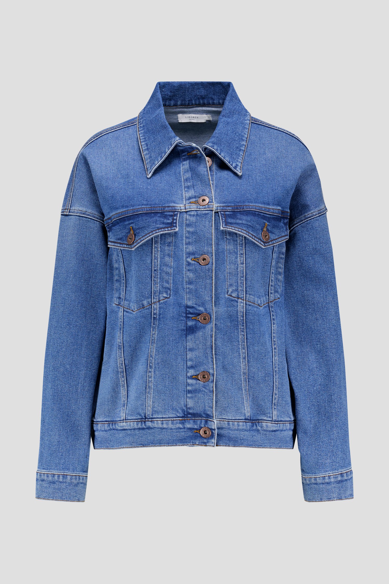 Veste en jean bleue de Liberty Island Denim pour Femmes