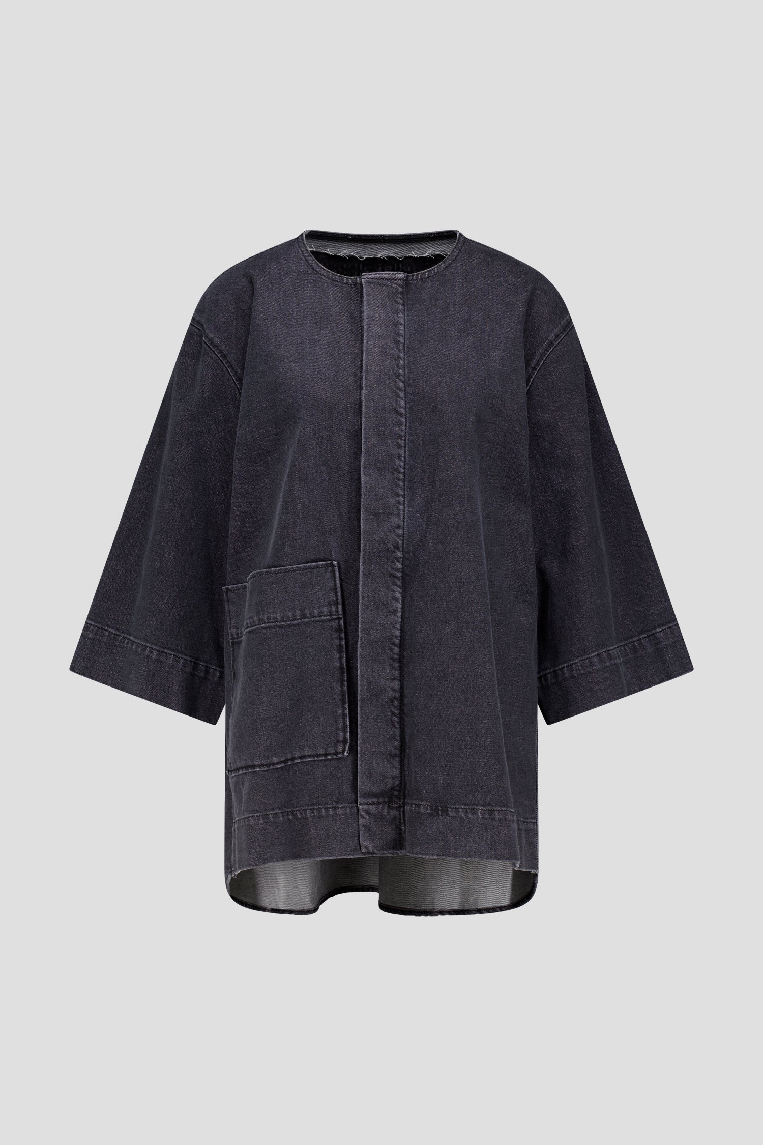 Photo produit 1 de Veste en jean grise effet délavé de Murielle Victorine Scherre pour Femmes