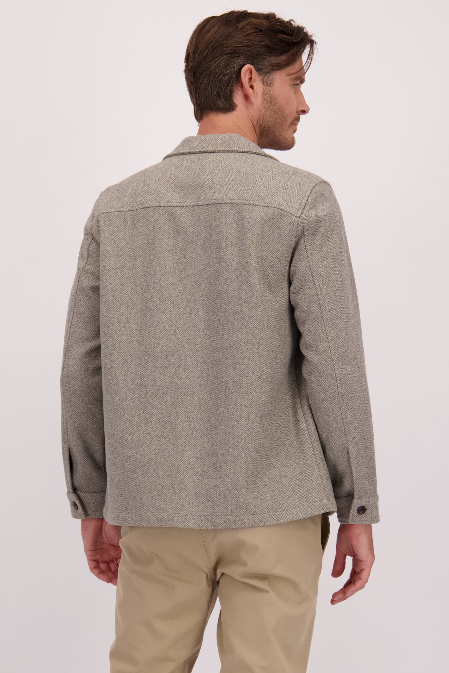 Le dos de Veste en laine gris clair  de Upper East pour Hommes