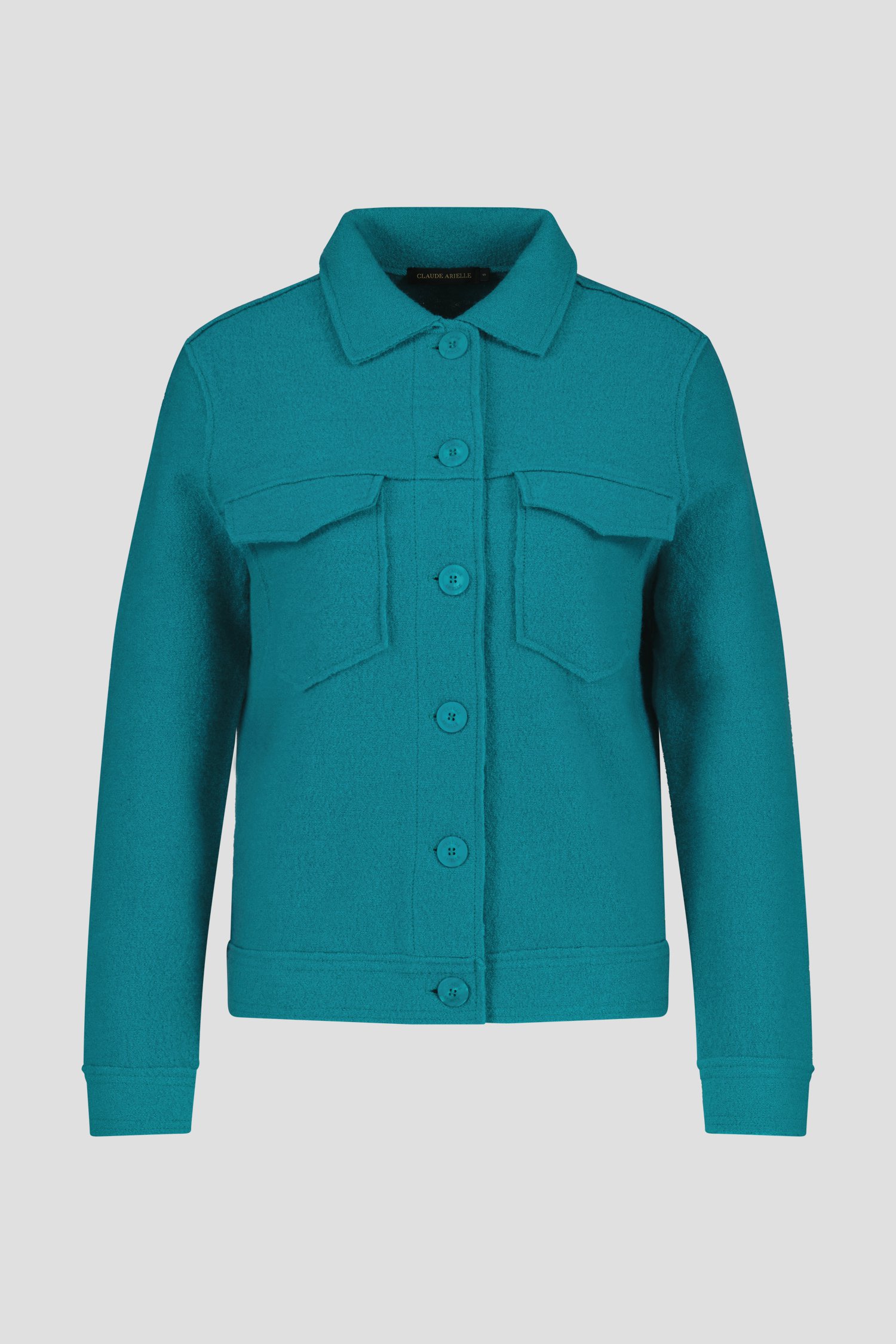 Veste en laine turquoise de Claude Arielle pour Femmes