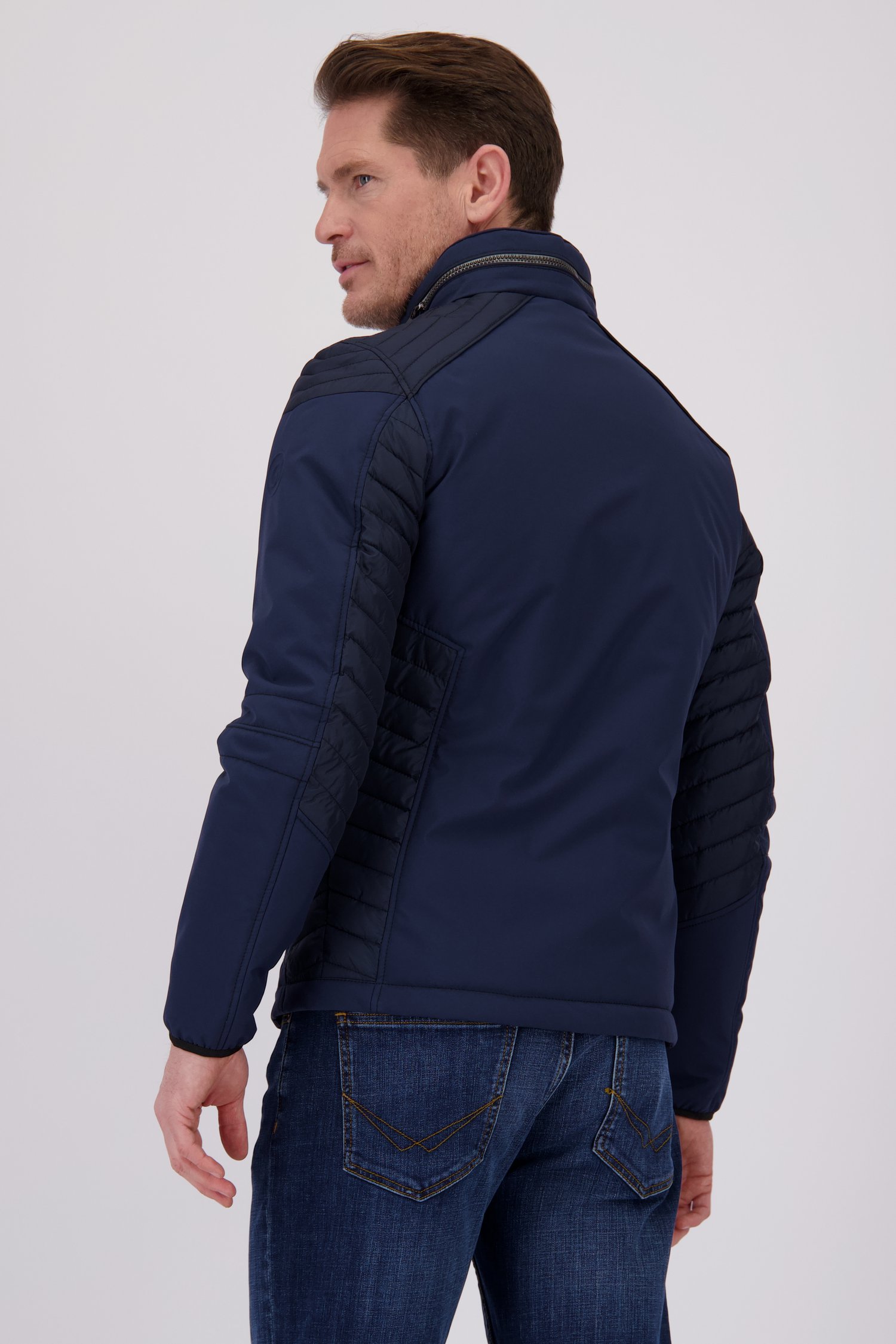 Veste légère matelassée bleu foncé sans capuche de Gate One pour Hommes