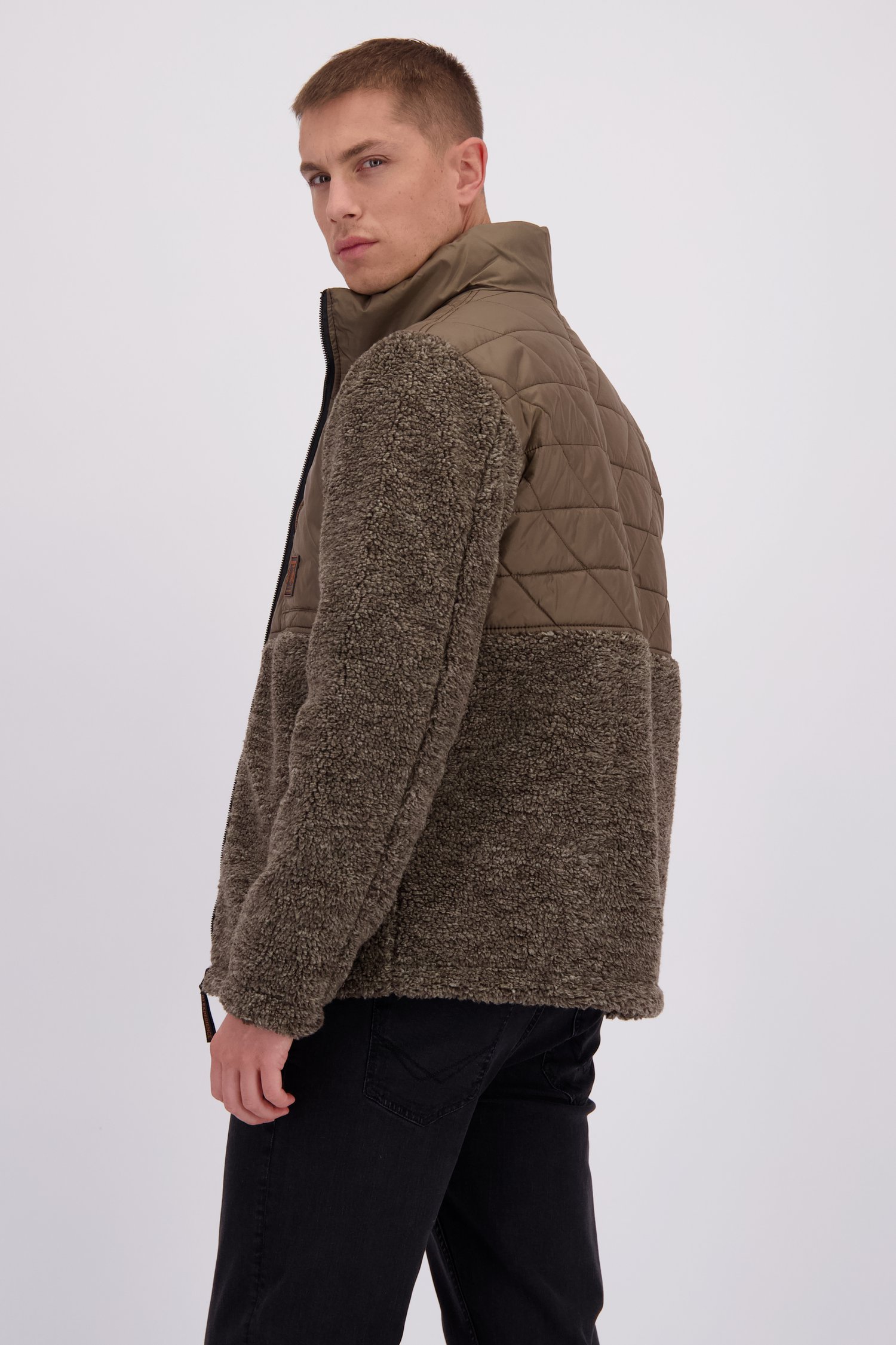 Le dos de Veste marron avec teddy de Gate One pour Hommes