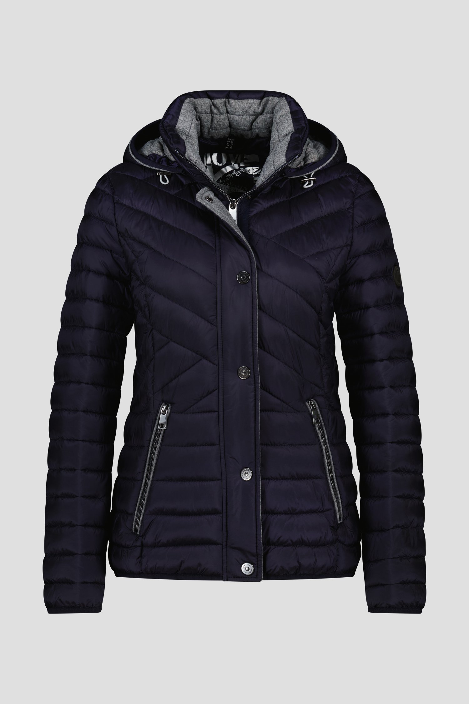 Veste matelassée bleu foncé de Barbara Lebek pour Femmes