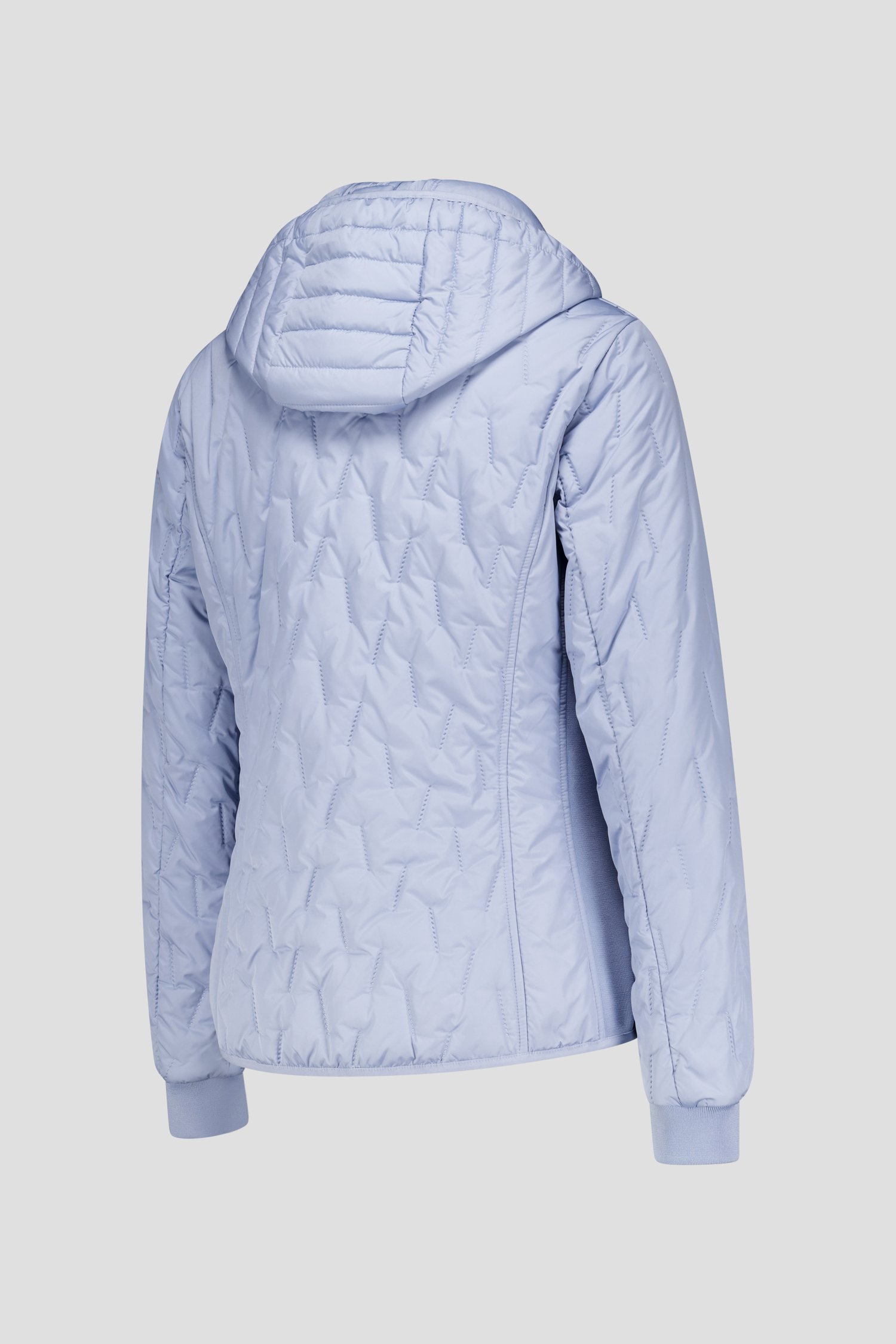 Veste matelassée bleu-gris avec capuche de Barbara Lebek pour Femmes
