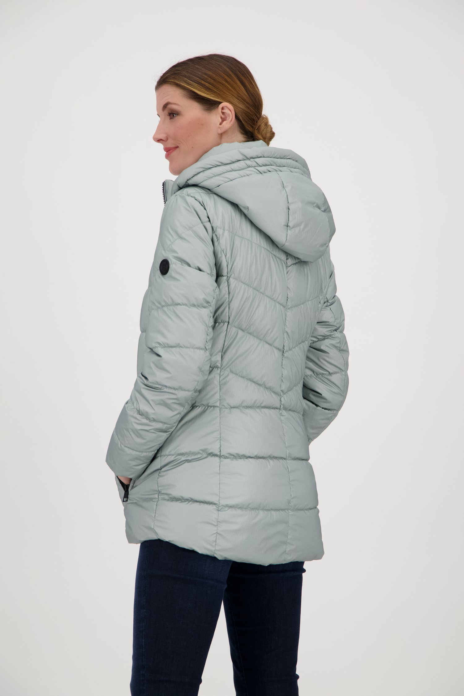 Veste matelassée gris-bleu	 de Barbara Lebek pour Femmes