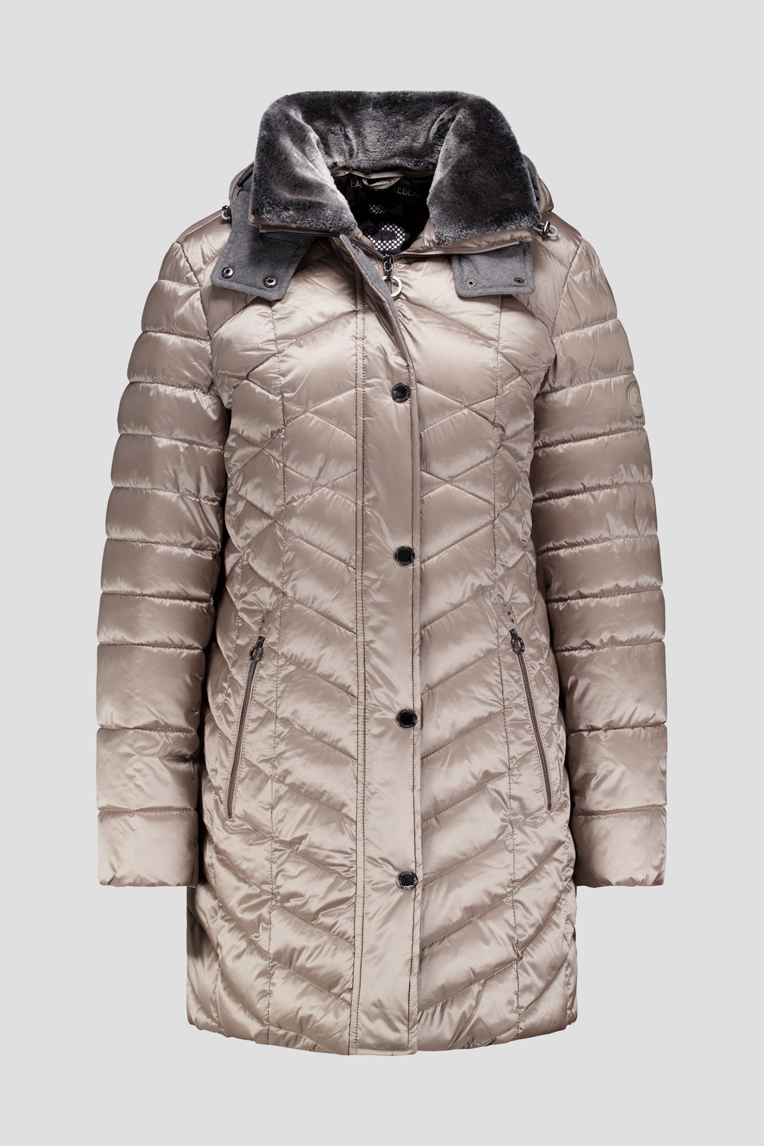 Photo produit 1 de Veste matelassée mi-longue marron clair de Barbara Lebek pour Femmes