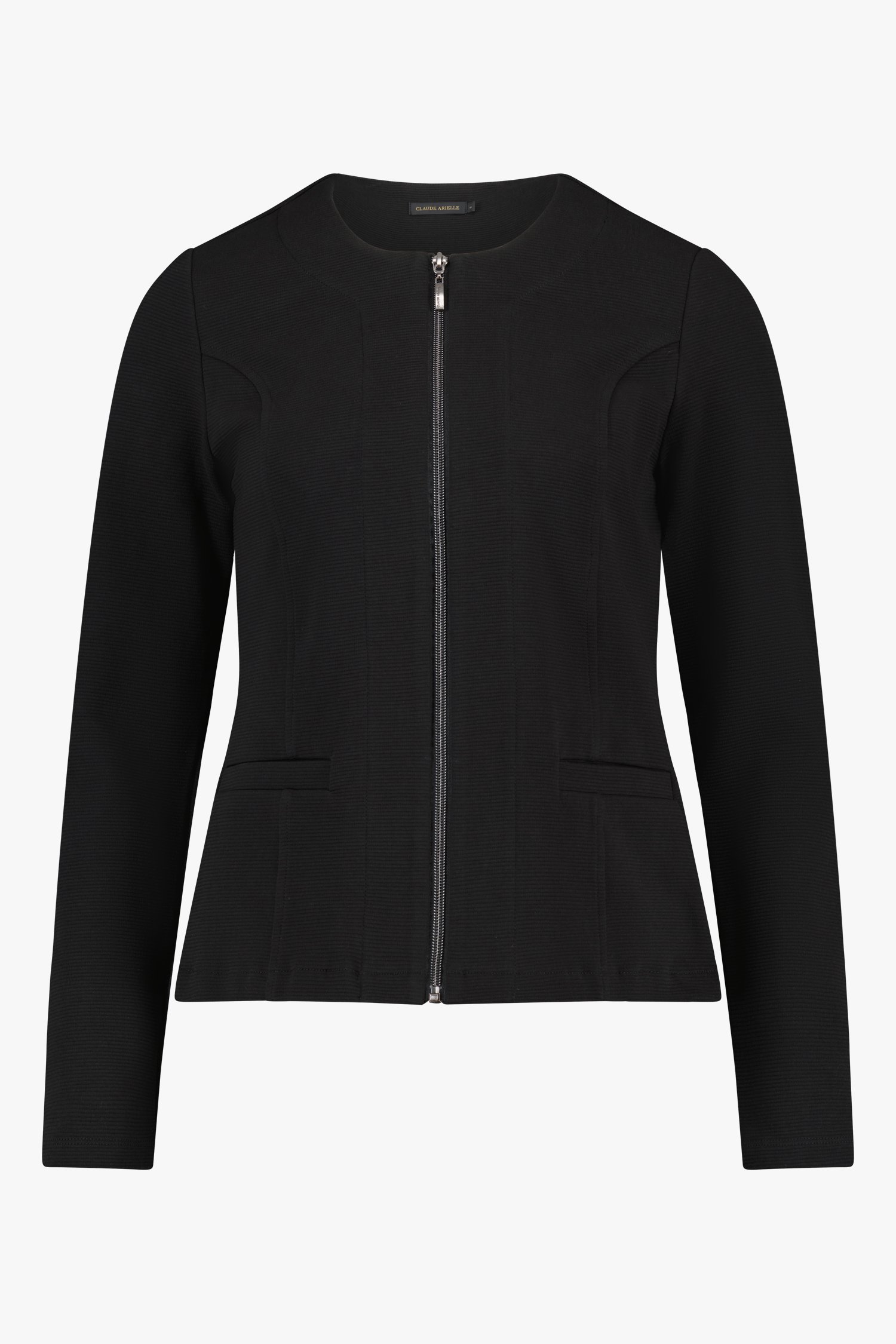 Veste noir en tissu côtelé de Claude Arielle pour Femmes