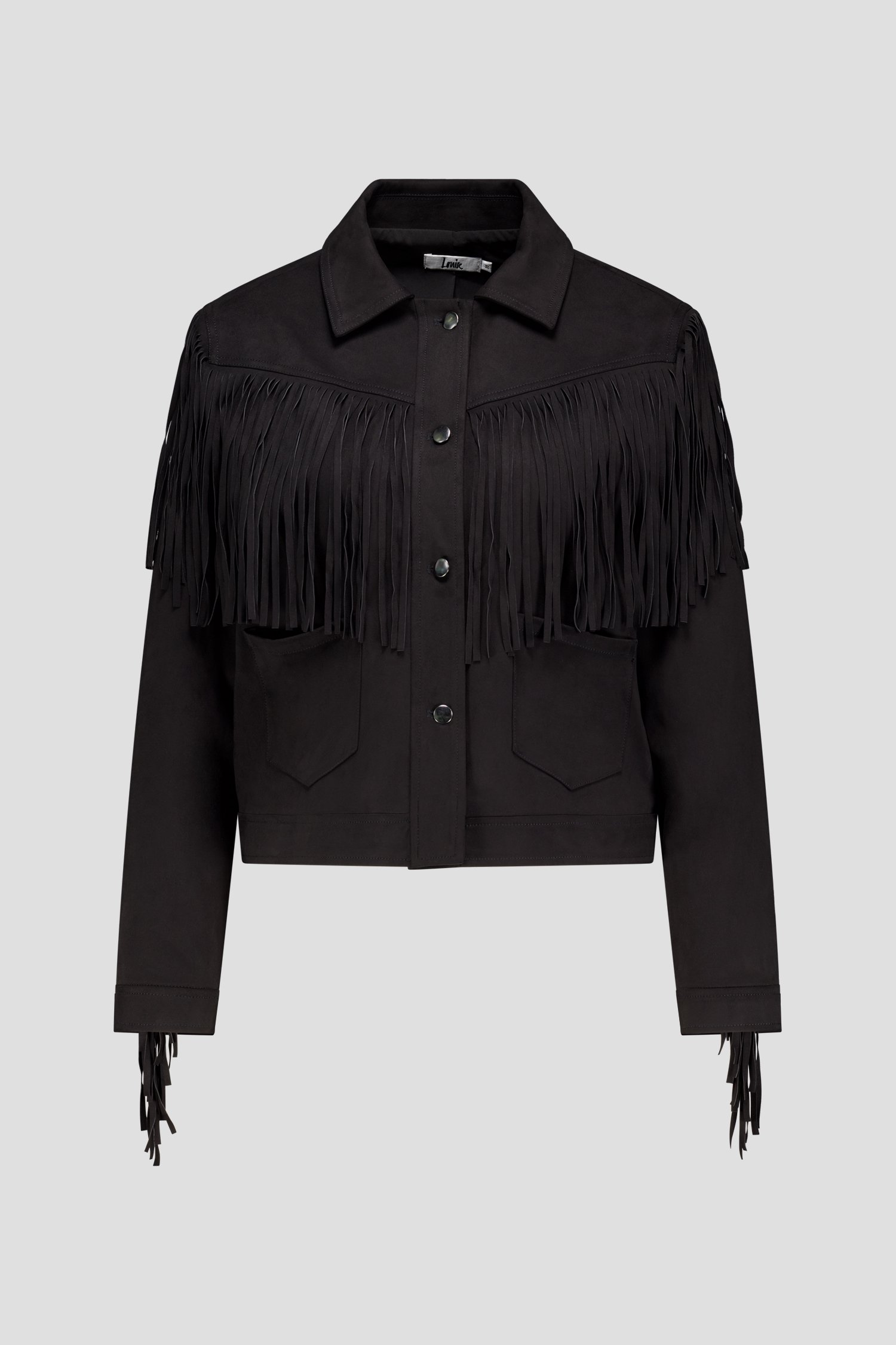 Photo produit 1 de Veste noire à franges de Louise pour Femmes