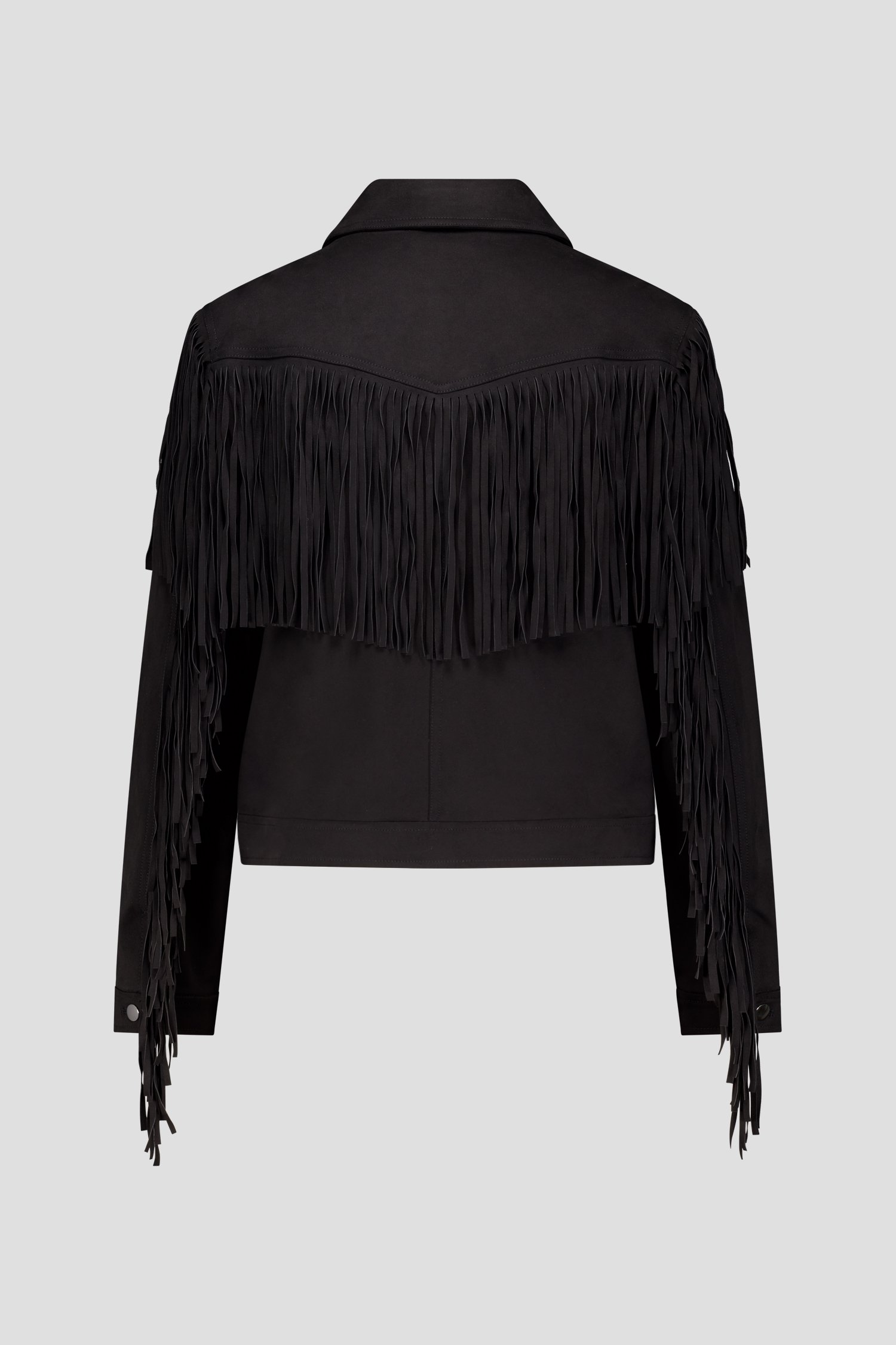 Photo produit 2 de Veste noire à franges de Louise pour Femmes