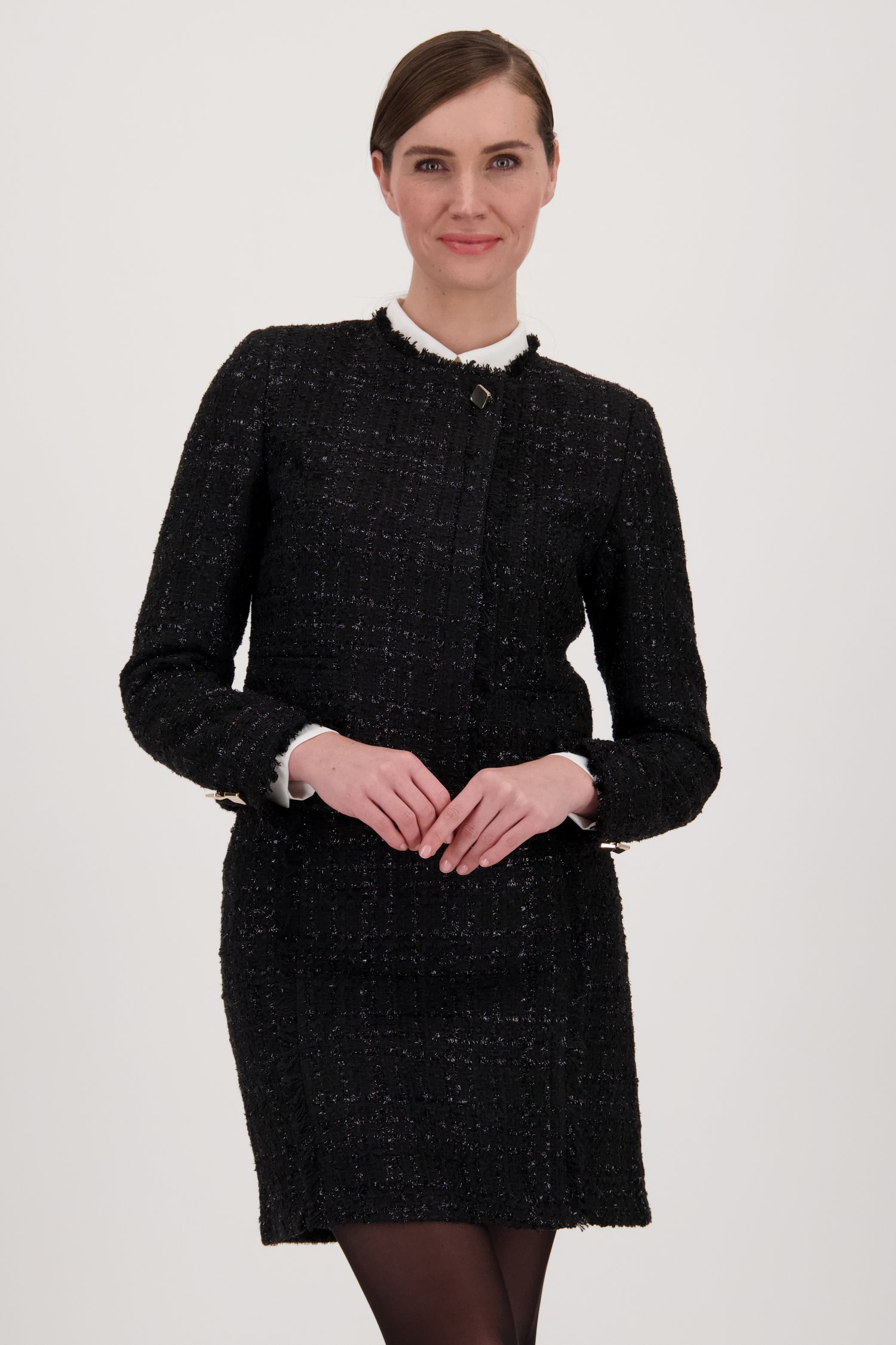 Veste noire en bouclé brillant de D'Auvry pour Femmes